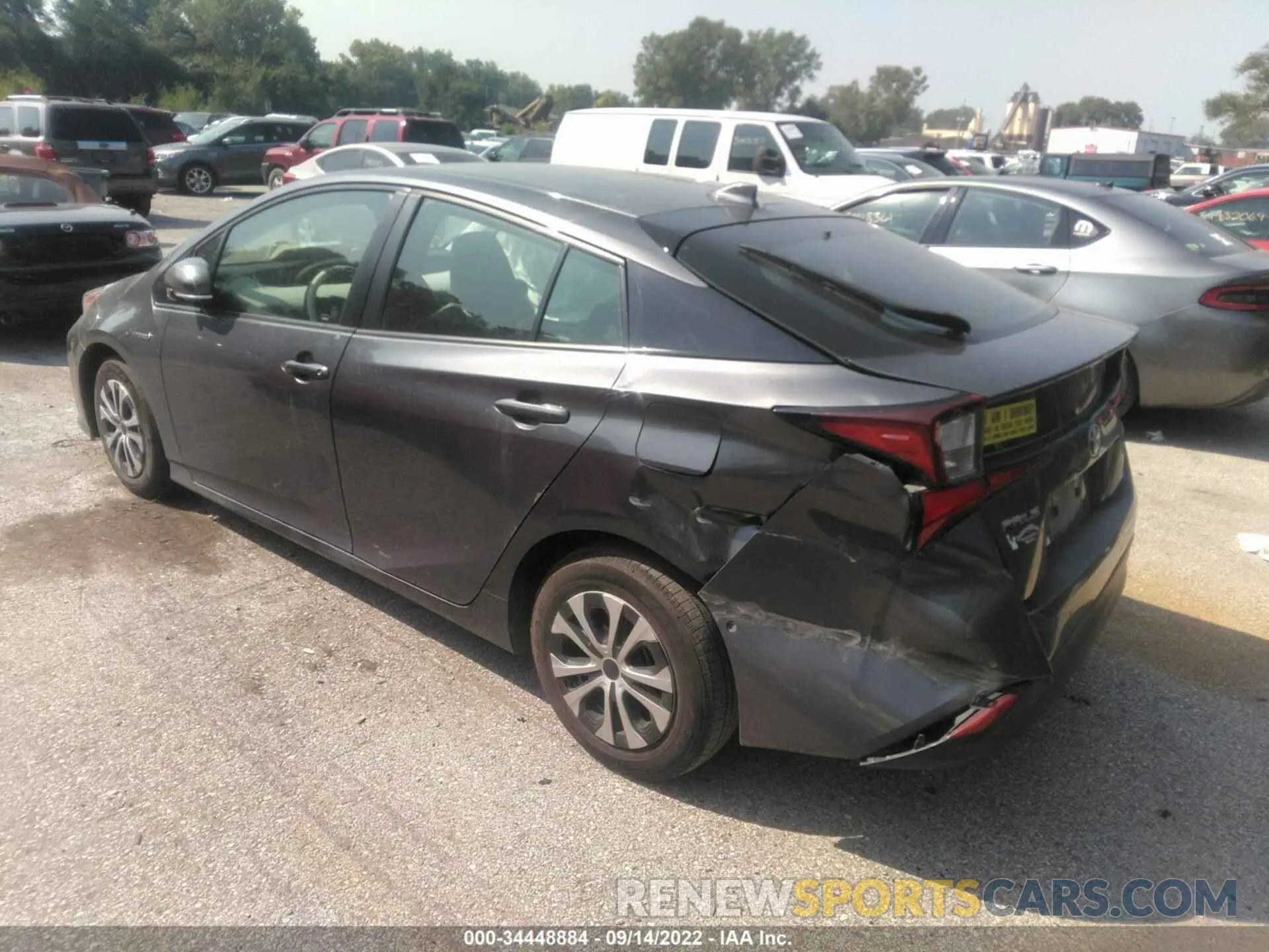 3 fotografías del automóvil dañado JTDKARFU5K3076240 TOYOTA PRIUS 2019