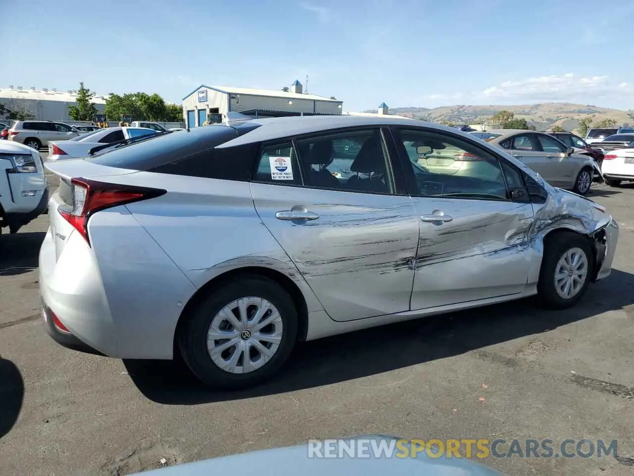 3 fotografías del automóvil dañado JTDKARFU5K3077176 TOYOTA PRIUS 2019