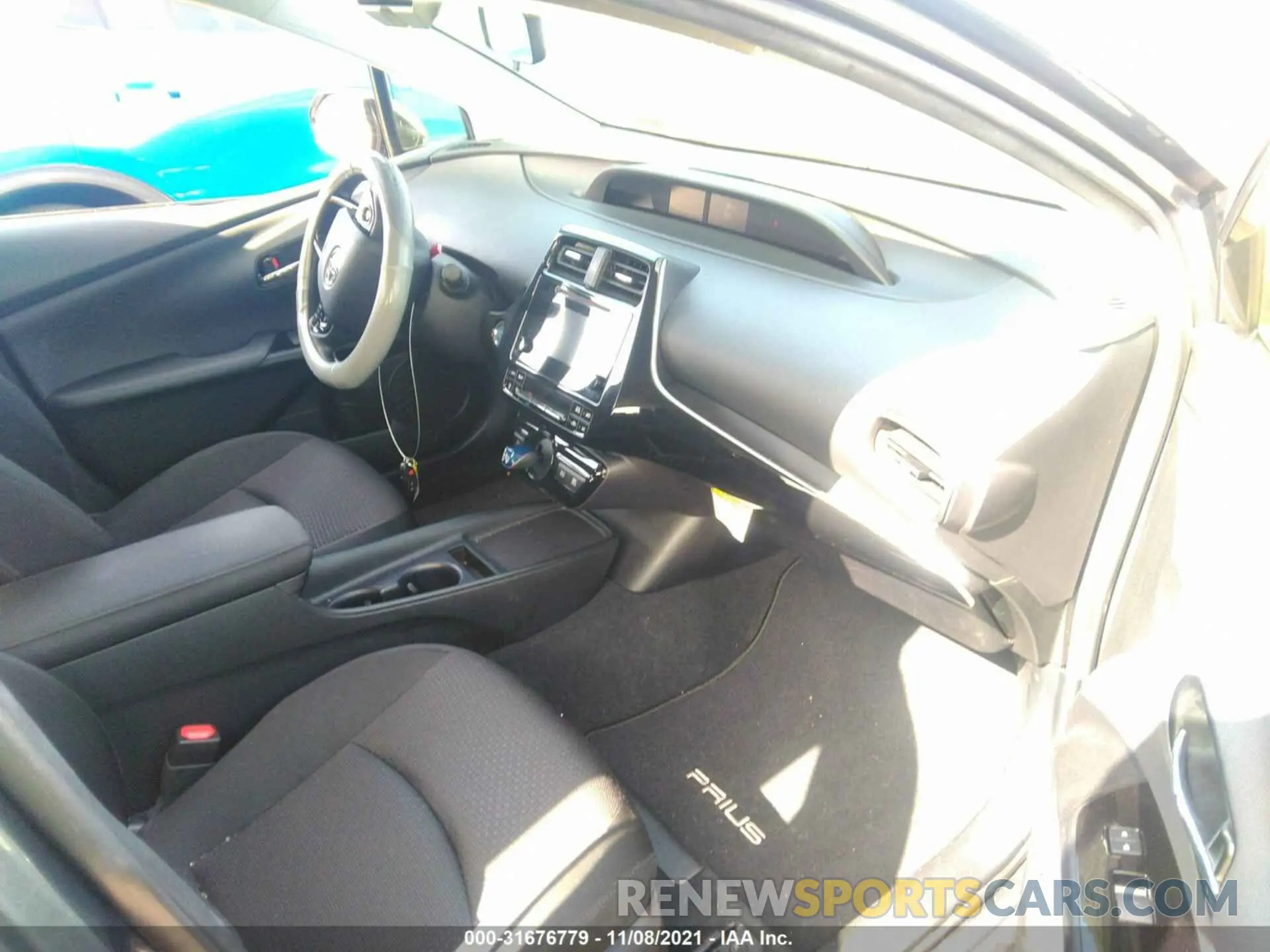 5 fotografías del automóvil dañado JTDKARFU5K3085178 TOYOTA PRIUS 2019