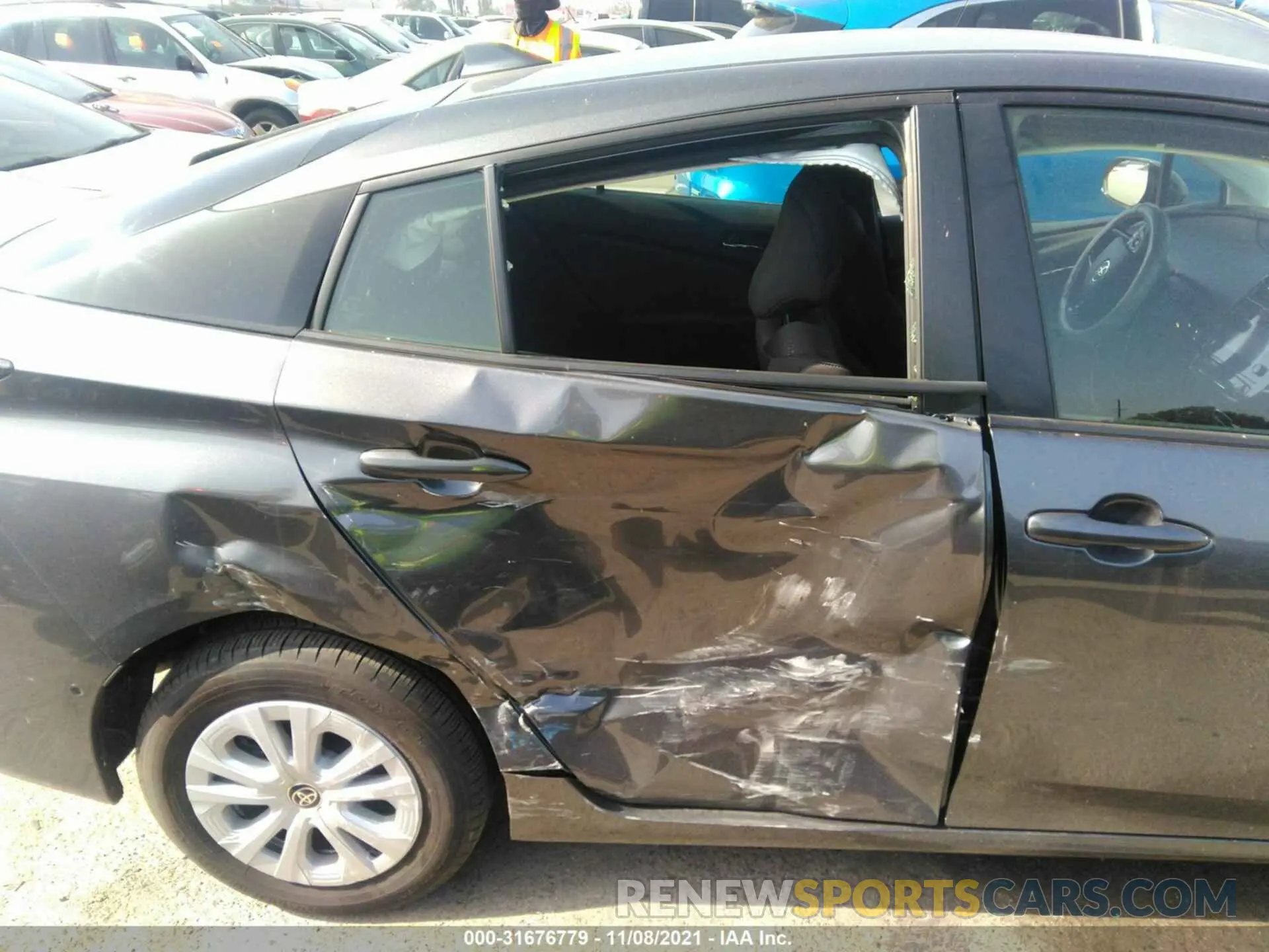 6 fotografías del automóvil dañado JTDKARFU5K3085178 TOYOTA PRIUS 2019