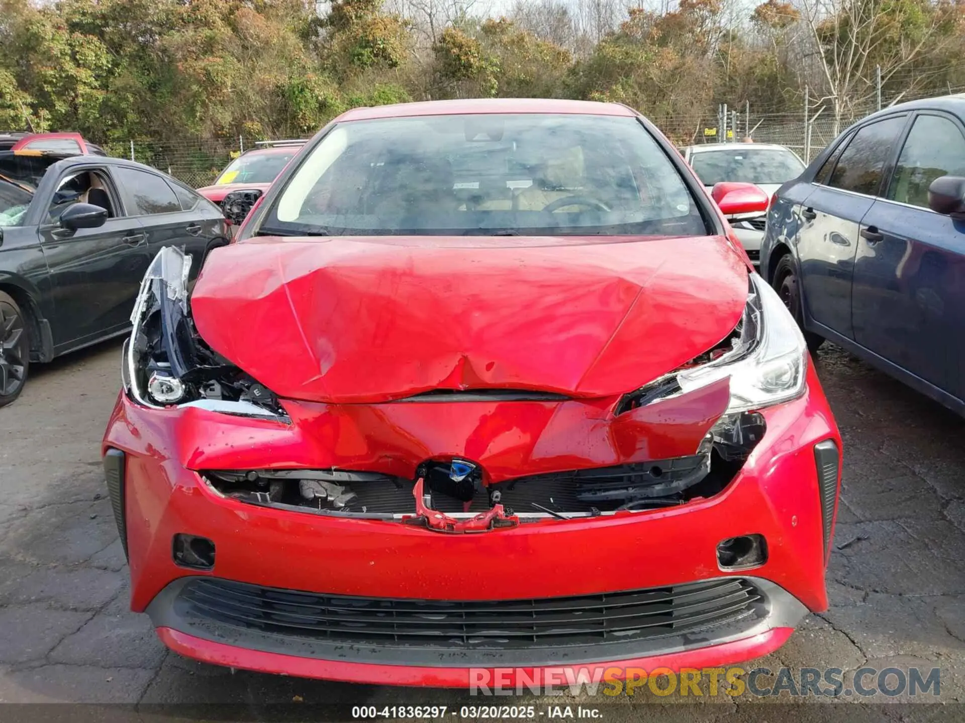 12 fotografías del automóvil dañado JTDKARFU5K3091949 TOYOTA PRIUS 2019