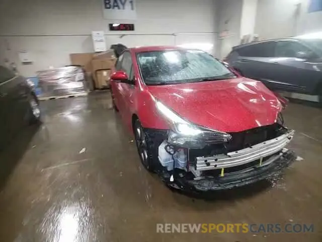 14 fotografías del automóvil dañado JTDKARFU5K3095175 TOYOTA PRIUS 2019