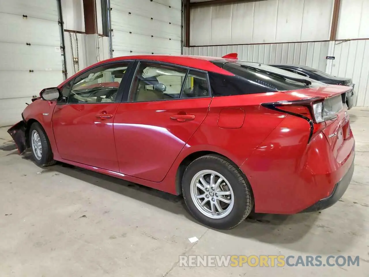 2 fotografías del automóvil dañado JTDKARFU5K3100990 TOYOTA PRIUS 2019