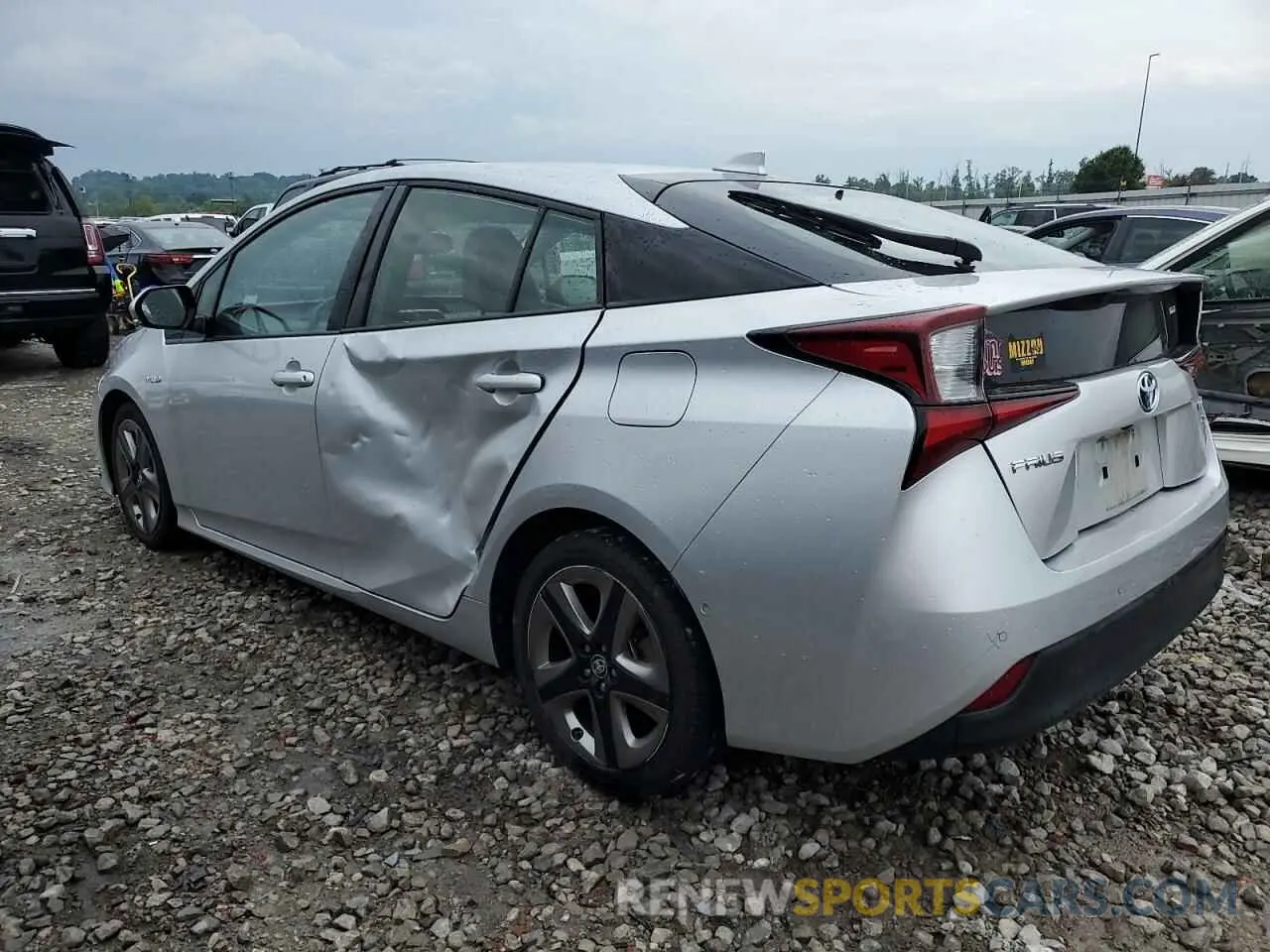 2 fotografías del automóvil dañado JTDKARFU5K3102626 TOYOTA PRIUS 2019