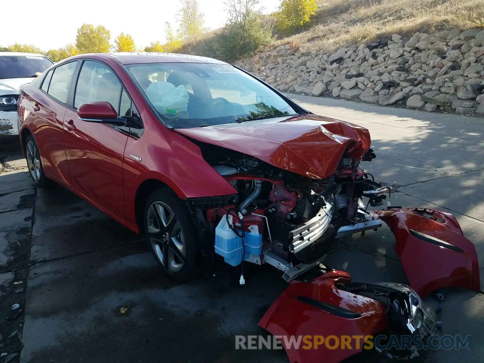 1 fotografías del automóvil dañado JTDKARFU6K3079437 TOYOTA PRIUS 2019