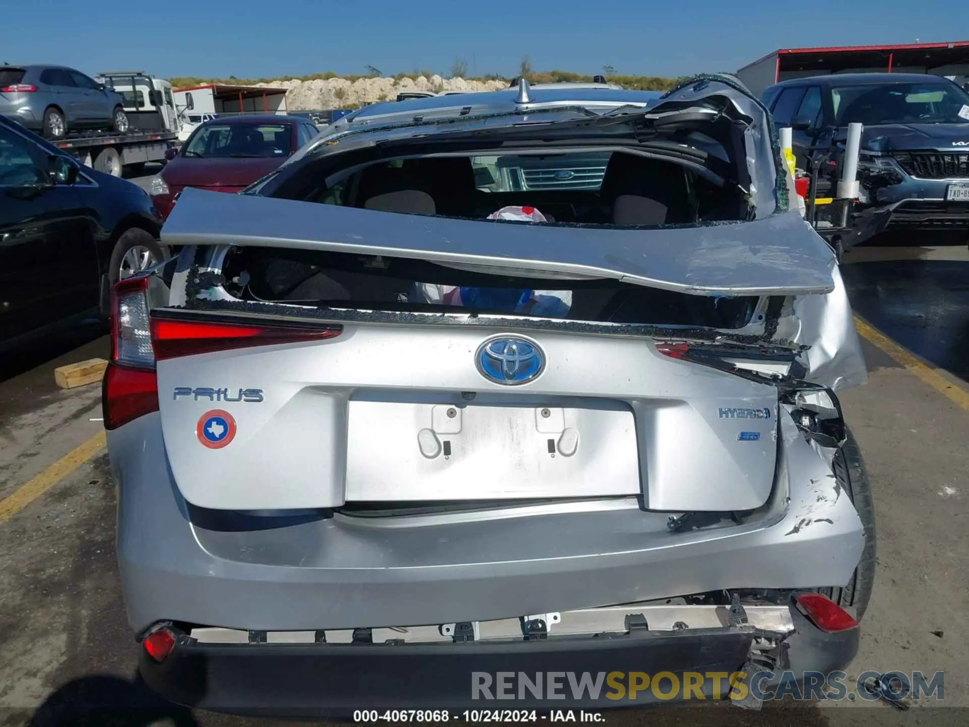 16 fotografías del automóvil dañado JTDKARFU6K3088350 TOYOTA PRIUS 2019