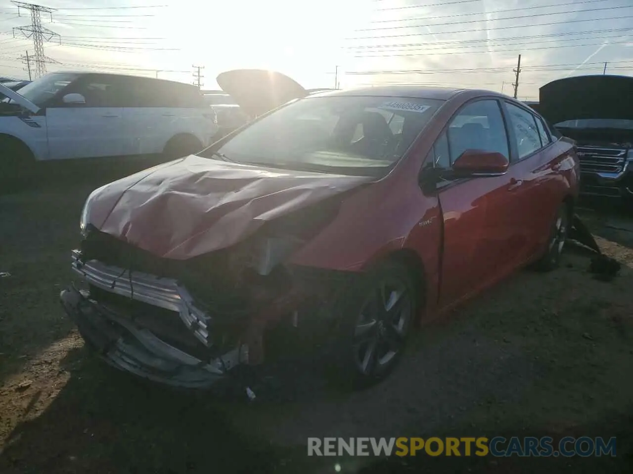 1 fotografías del automóvil dañado JTDKARFU6K3089269 TOYOTA PRIUS 2019