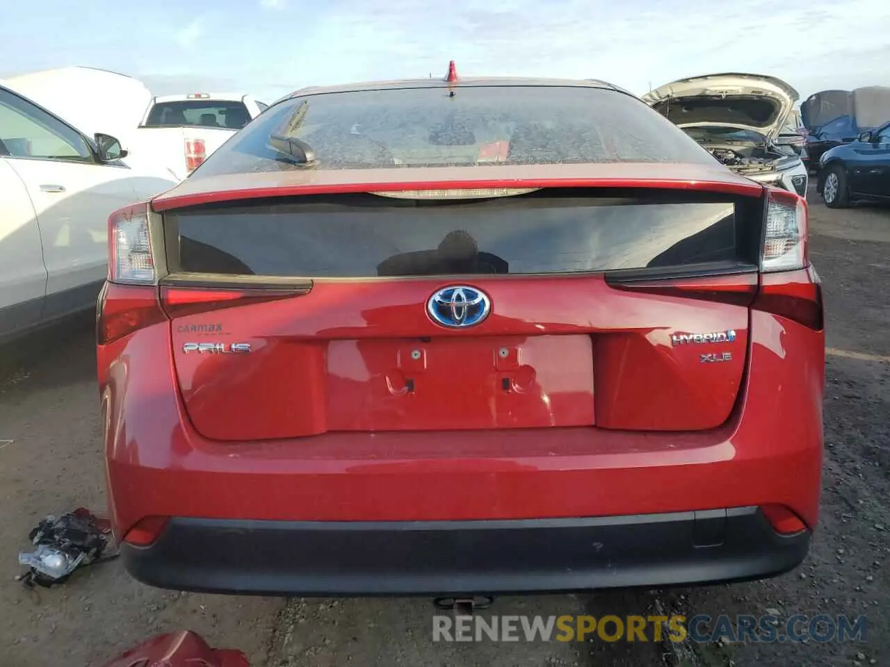 6 fotografías del automóvil dañado JTDKARFU6K3089269 TOYOTA PRIUS 2019