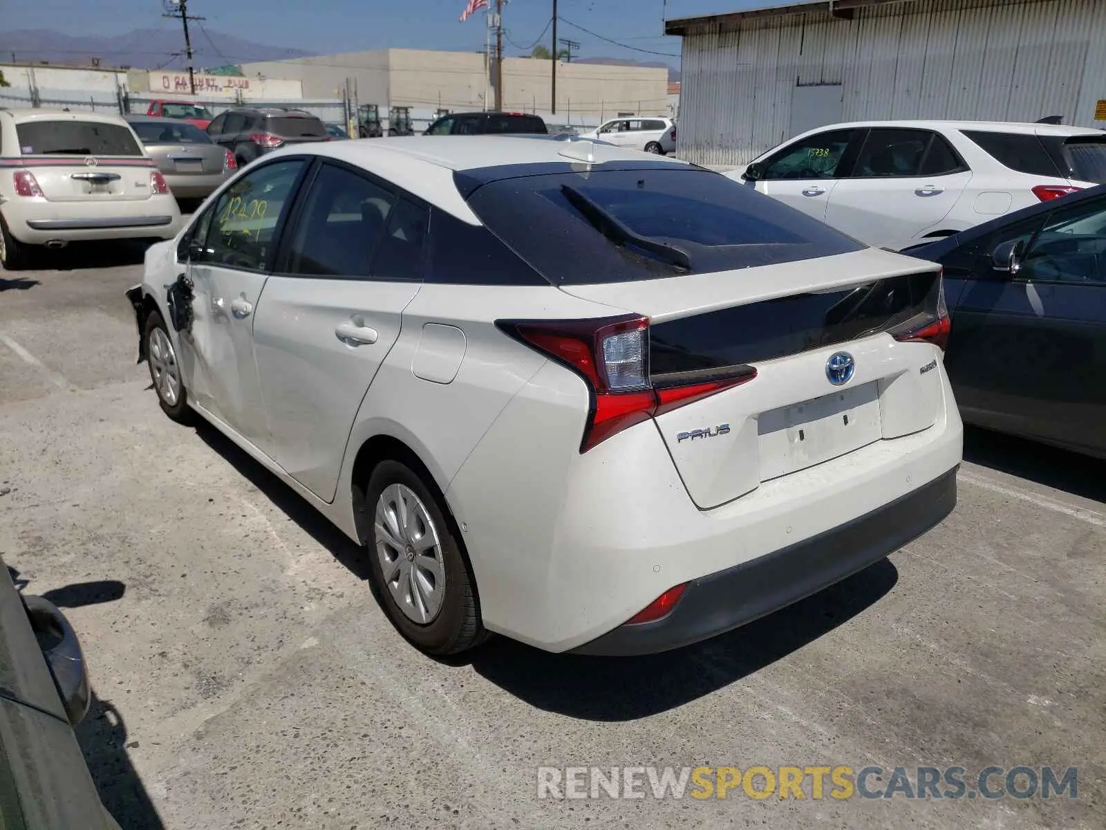 3 fotografías del automóvil dañado JTDKARFU6K3089546 TOYOTA PRIUS 2019