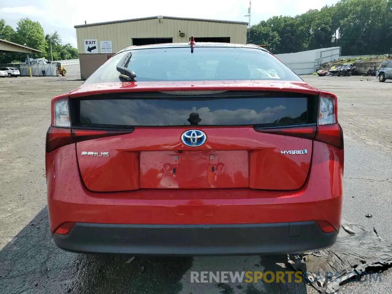 6 fotografías del automóvil dañado JTDKARFU6K3100271 TOYOTA PRIUS 2019