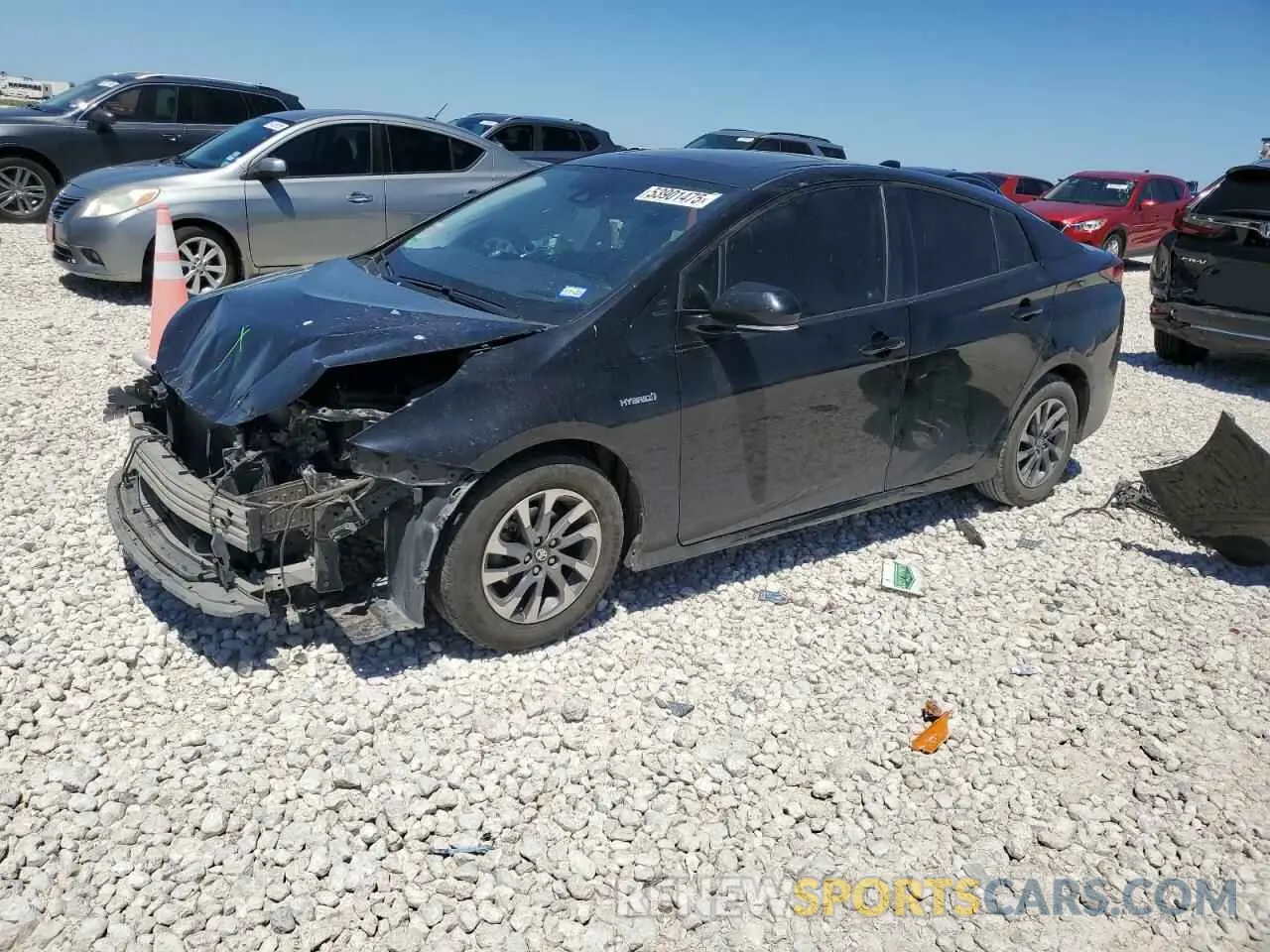 1 fotografías del automóvil dañado JTDKARFU7K3071668 TOYOTA PRIUS 2019