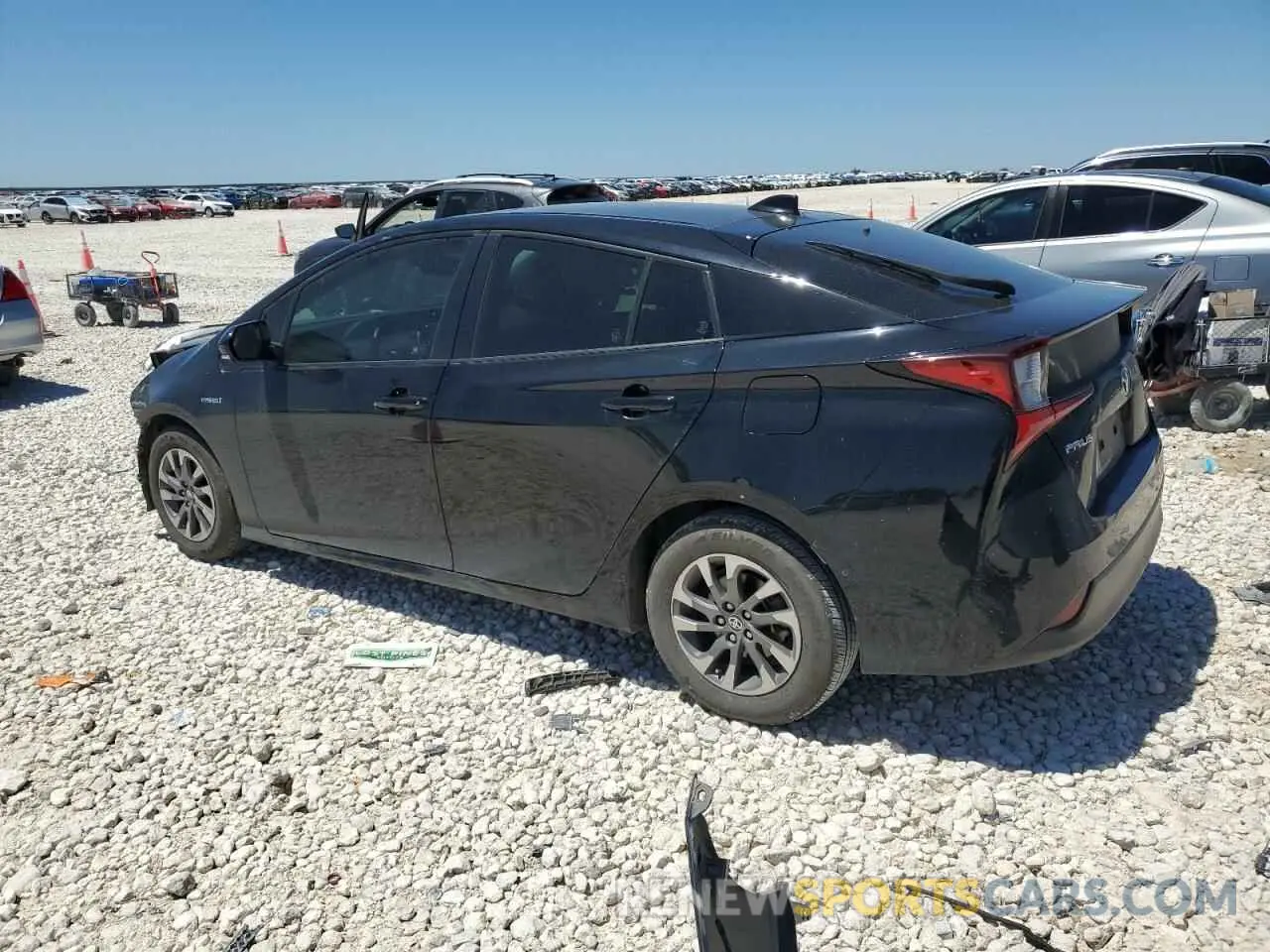 2 fotografías del automóvil dañado JTDKARFU7K3071668 TOYOTA PRIUS 2019