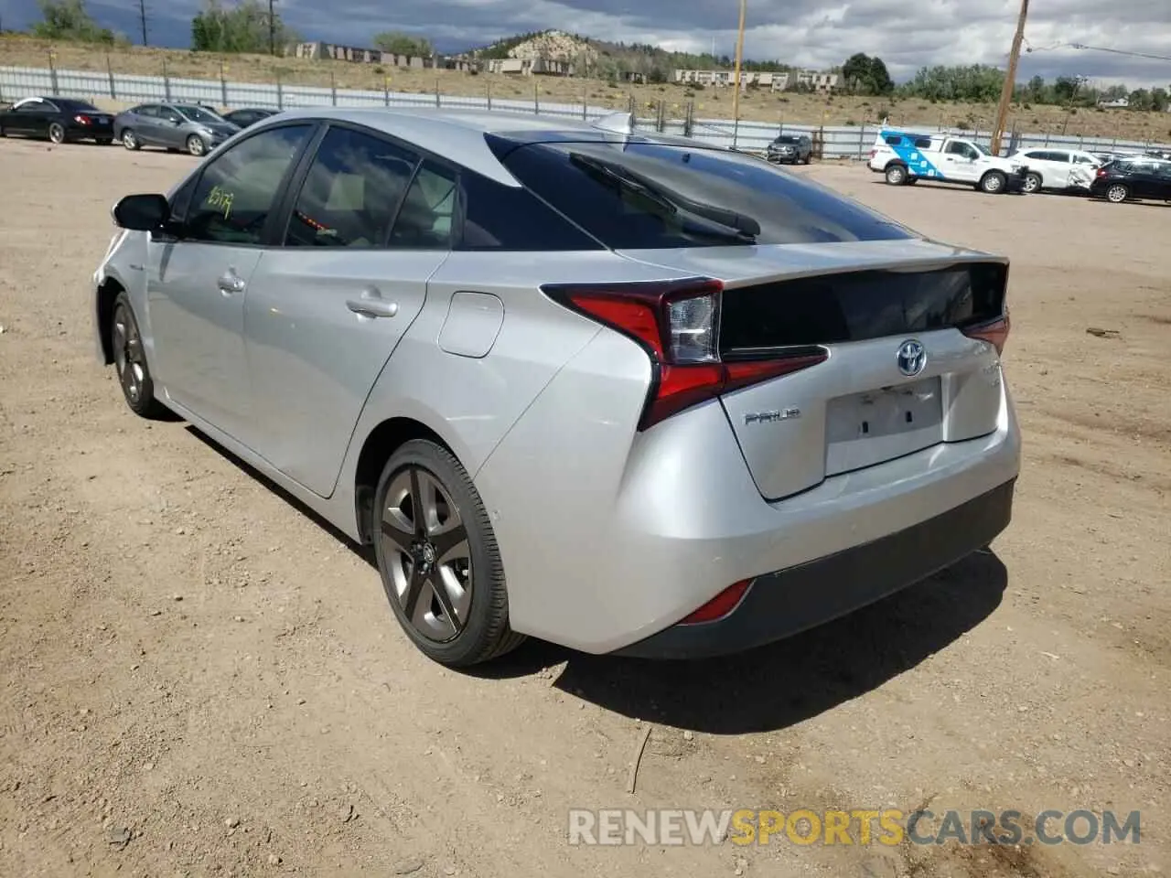 3 fotografías del automóvil dañado JTDKARFU7K3074666 TOYOTA PRIUS 2019