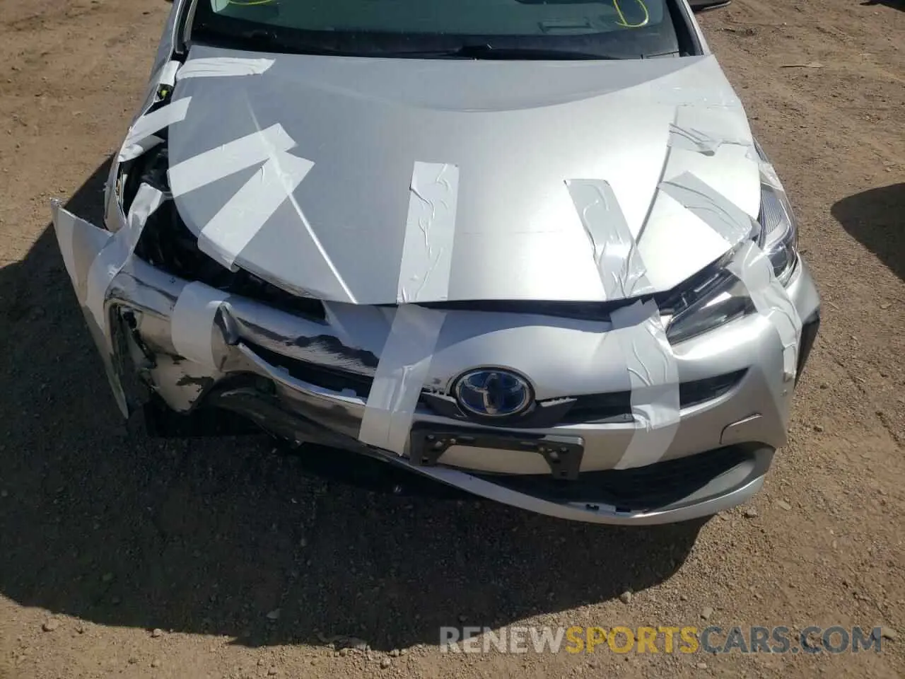 9 fotografías del automóvil dañado JTDKARFU7K3074666 TOYOTA PRIUS 2019