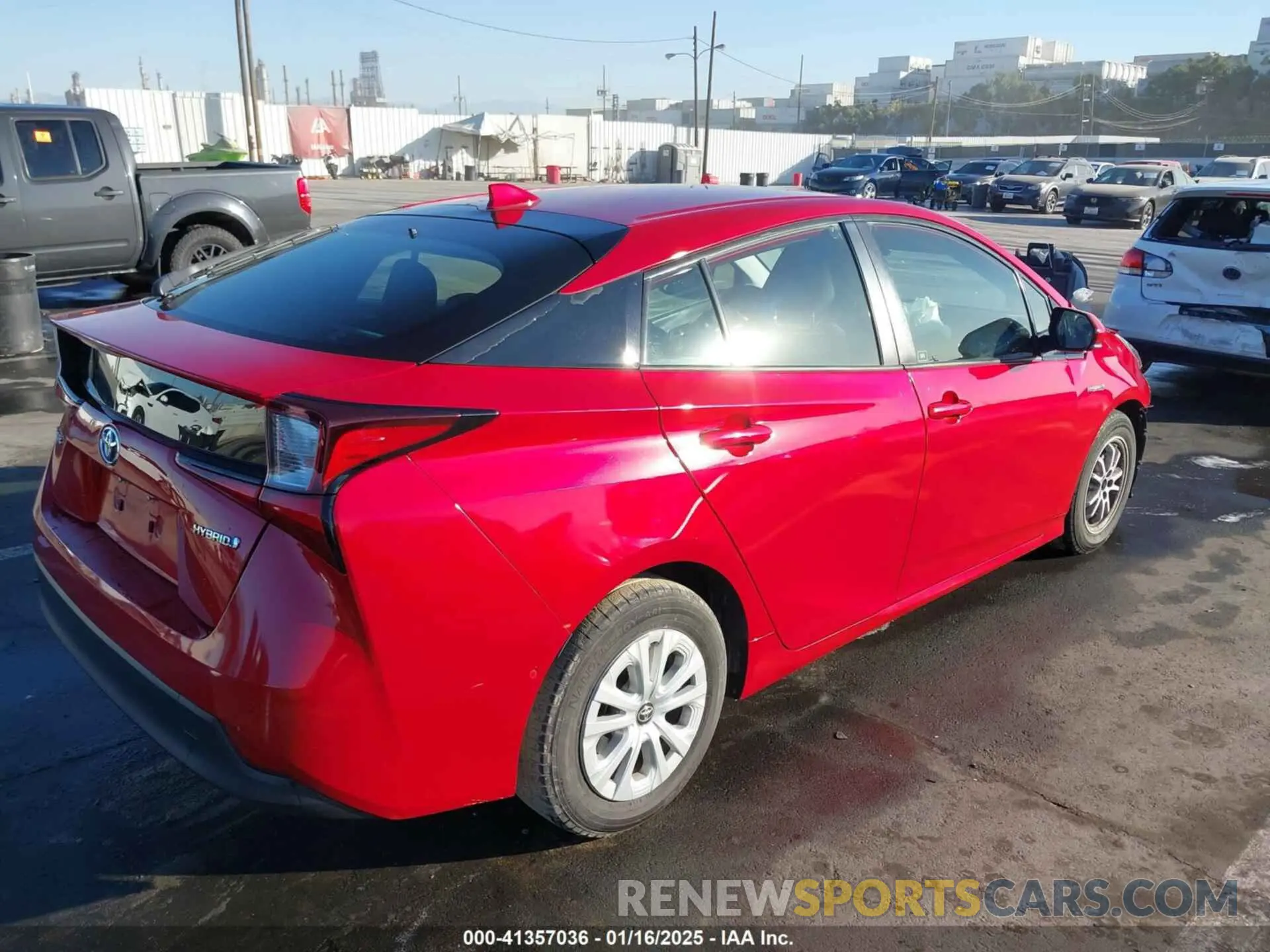 4 fotografías del automóvil dañado JTDKARFU7K3074781 TOYOTA PRIUS 2019