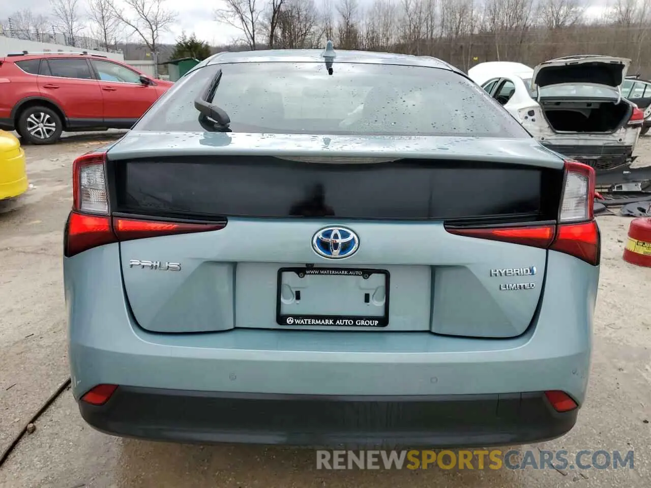 6 fotografías del automóvil dañado JTDKARFU7K3077695 TOYOTA PRIUS 2019