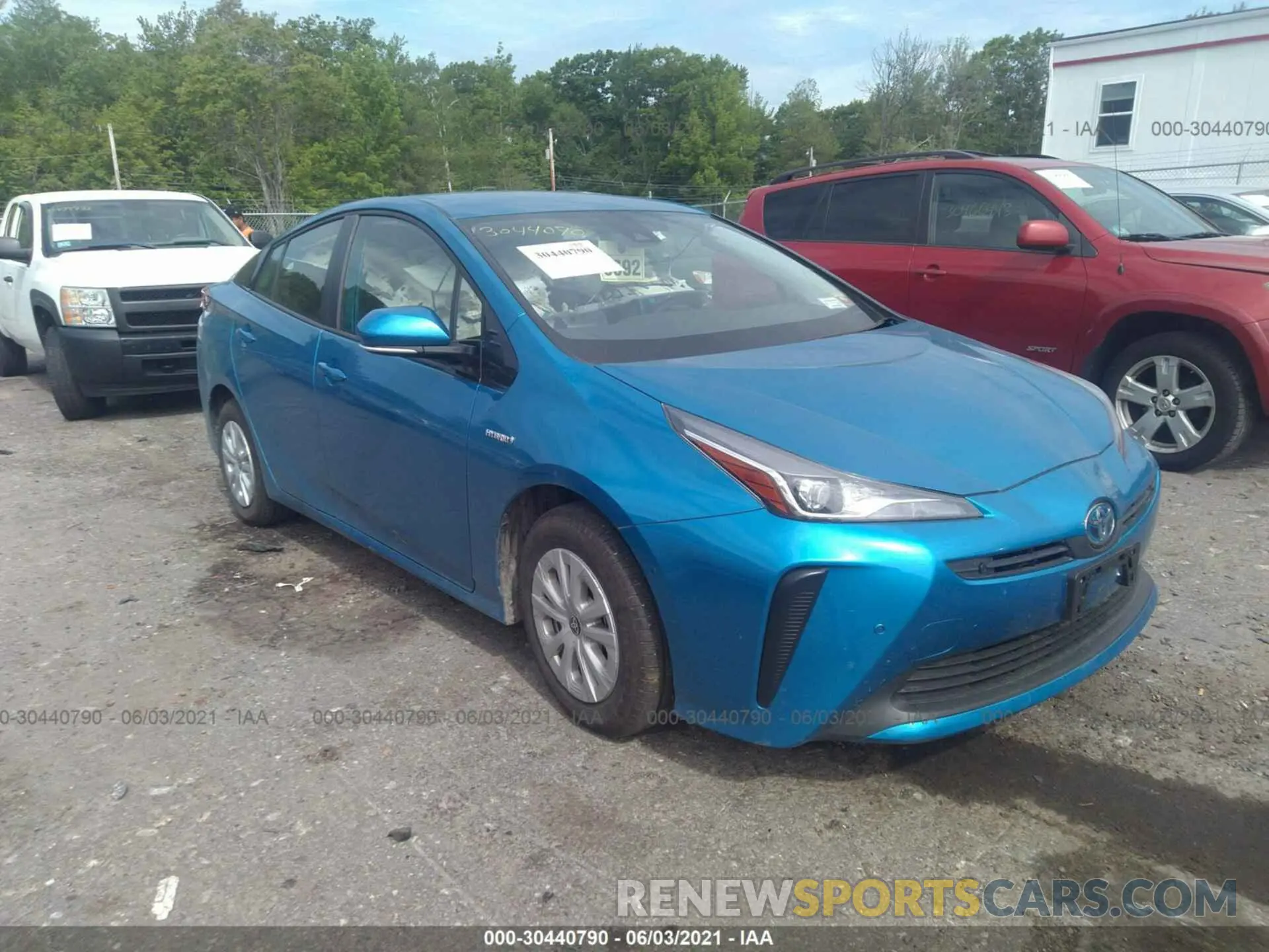 1 fotografías del automóvil dañado JTDKARFU7K3080953 TOYOTA PRIUS 2019