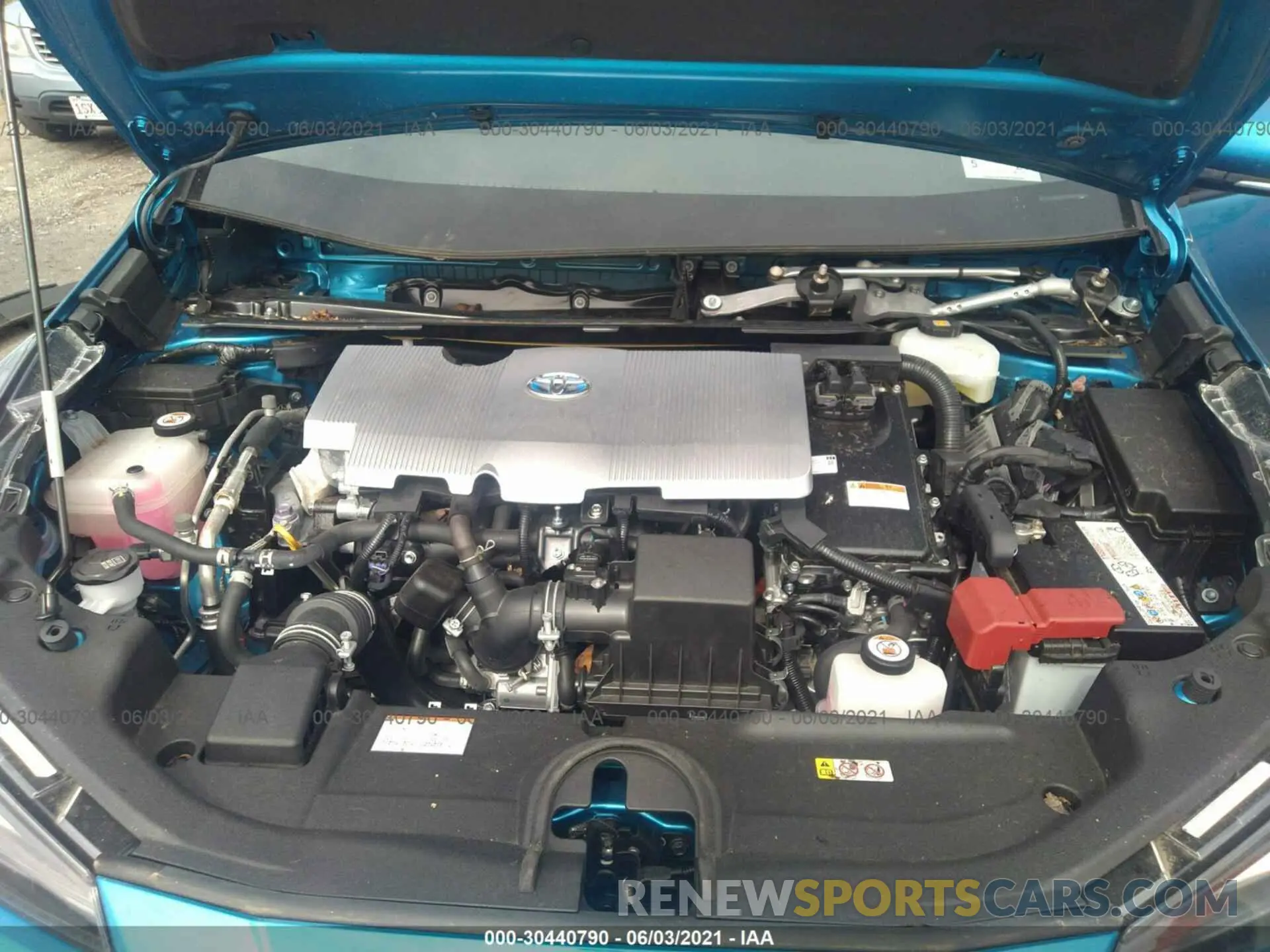 10 fotografías del automóvil dañado JTDKARFU7K3080953 TOYOTA PRIUS 2019