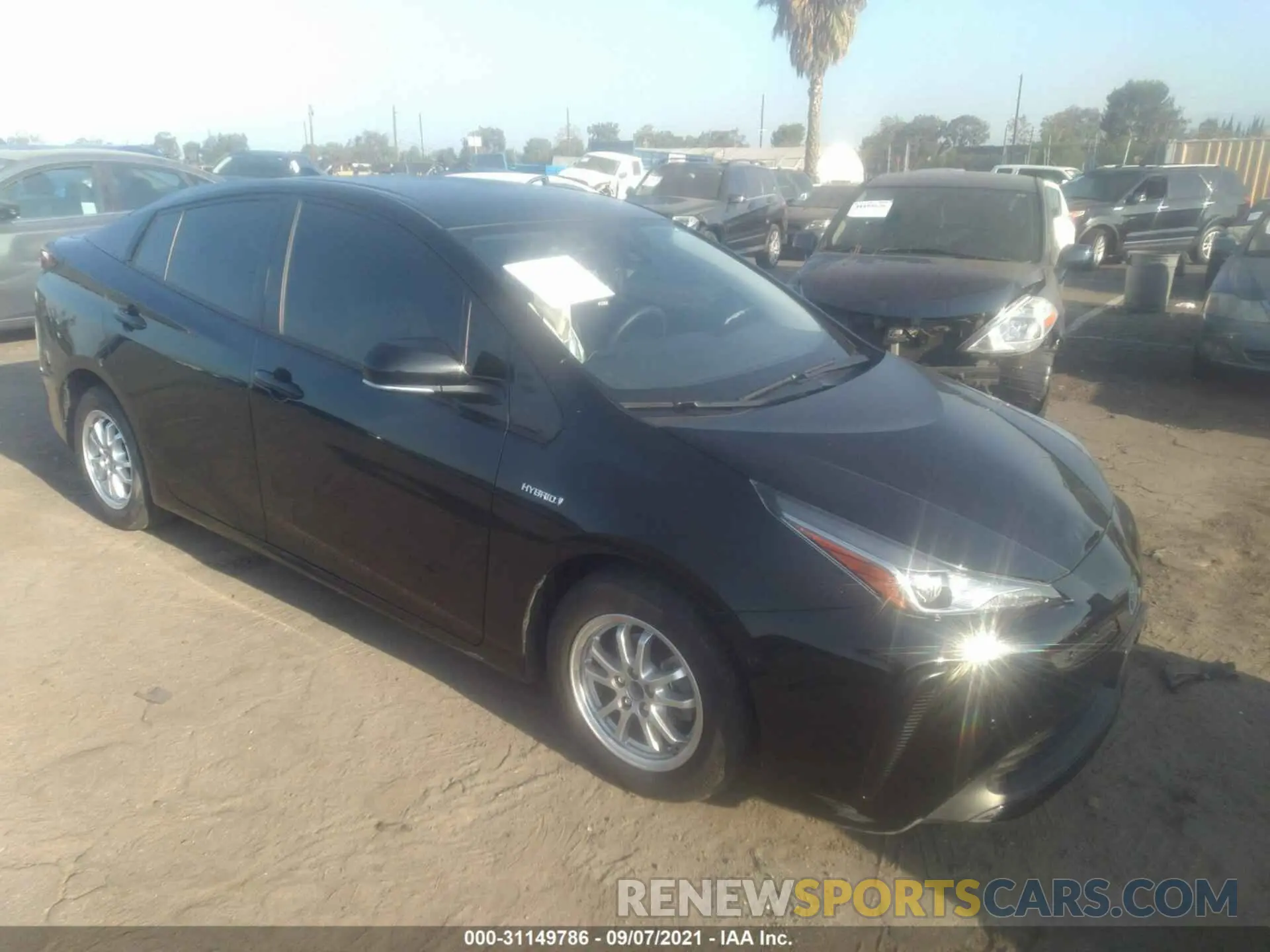 1 fotografías del automóvil dañado JTDKARFU7K3081908 TOYOTA PRIUS 2019