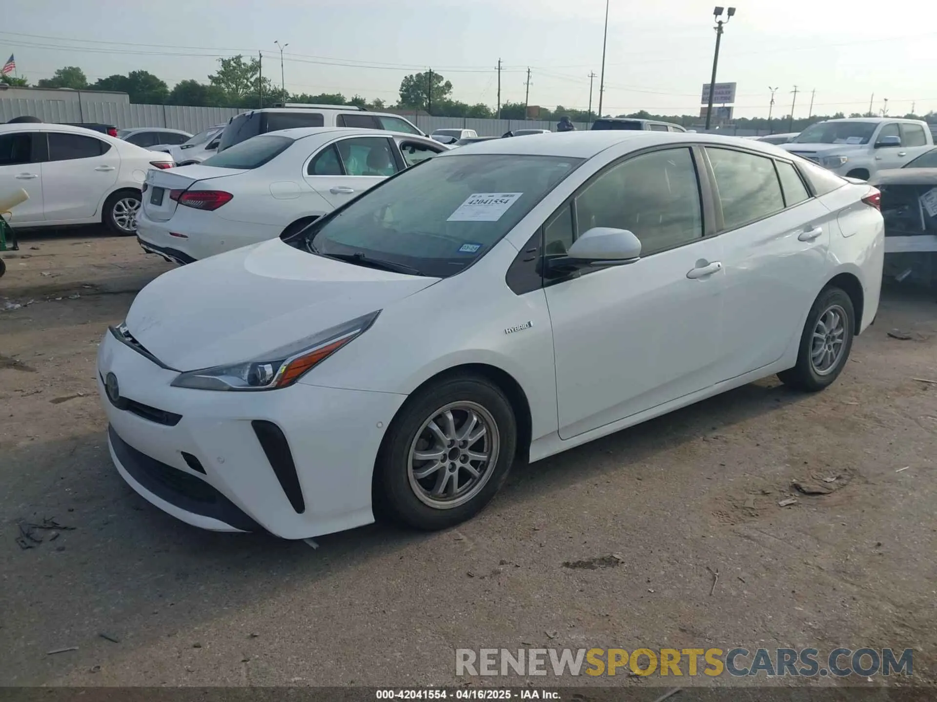 2 fotografías del automóvil dañado JTDKARFU8K3069783 TOYOTA PRIUS 2019