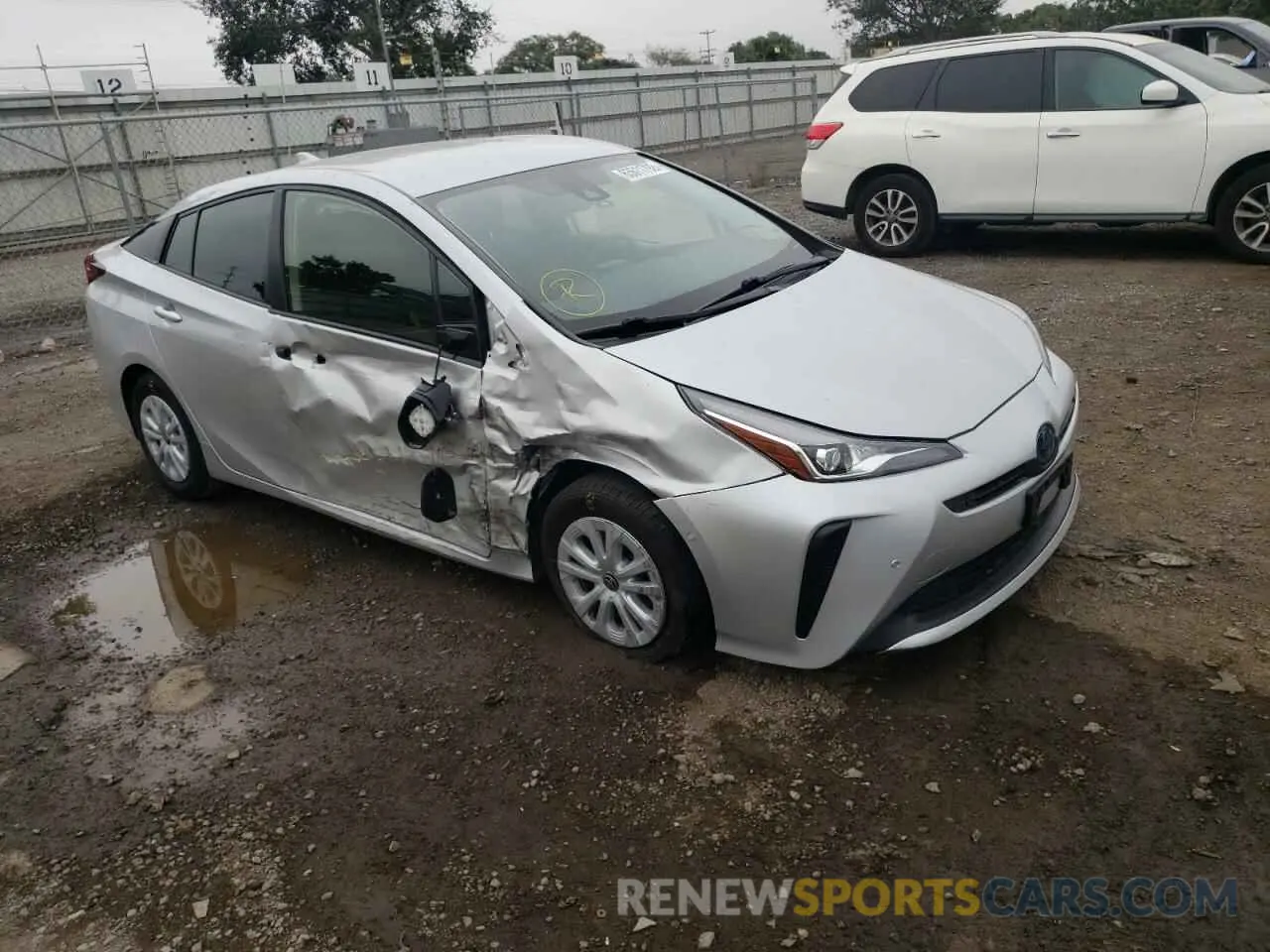 1 fotografías del automóvil dañado JTDKARFU8K3071341 TOYOTA PRIUS 2019