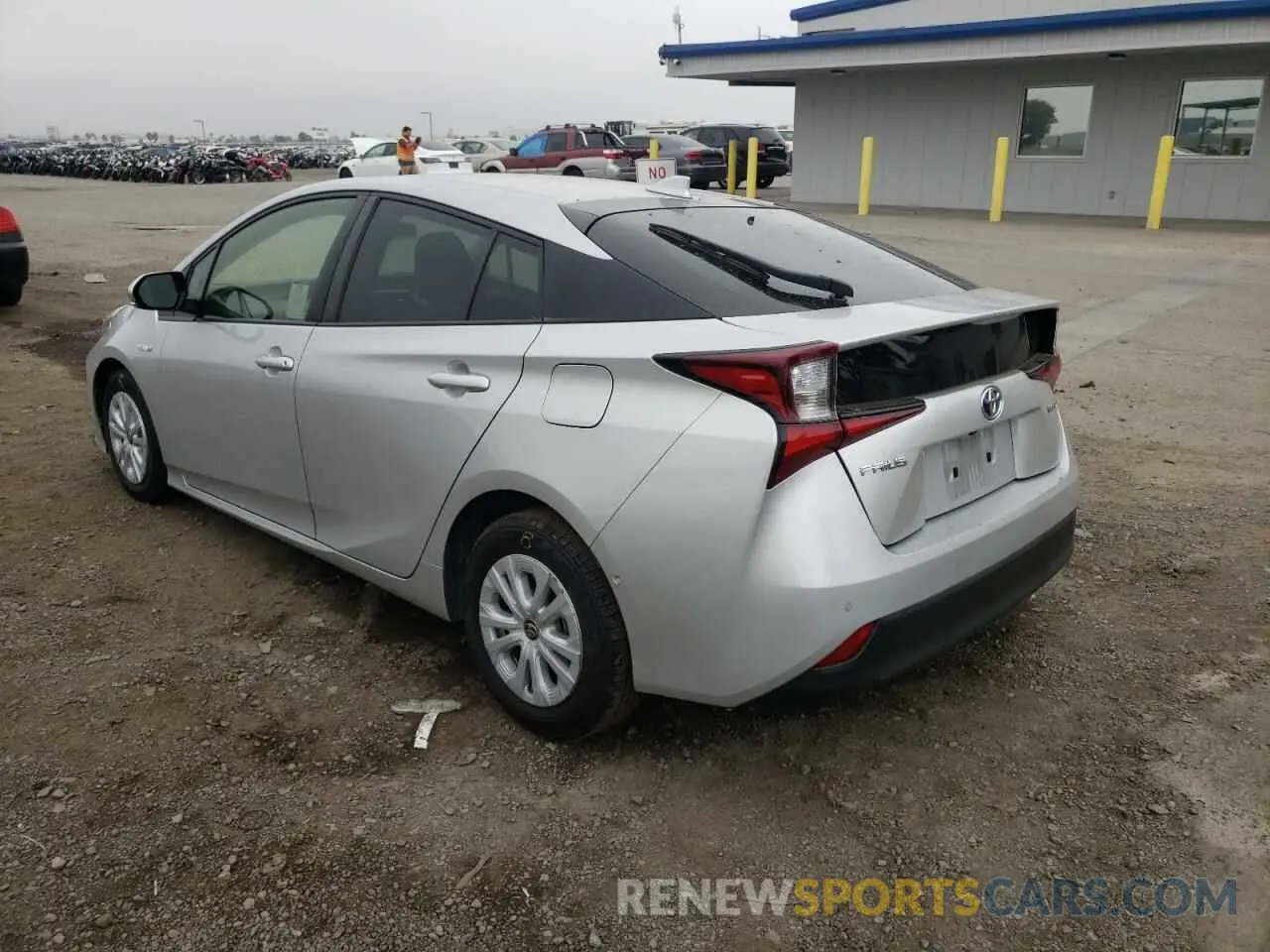 3 fotografías del automóvil dañado JTDKARFU8K3071341 TOYOTA PRIUS 2019