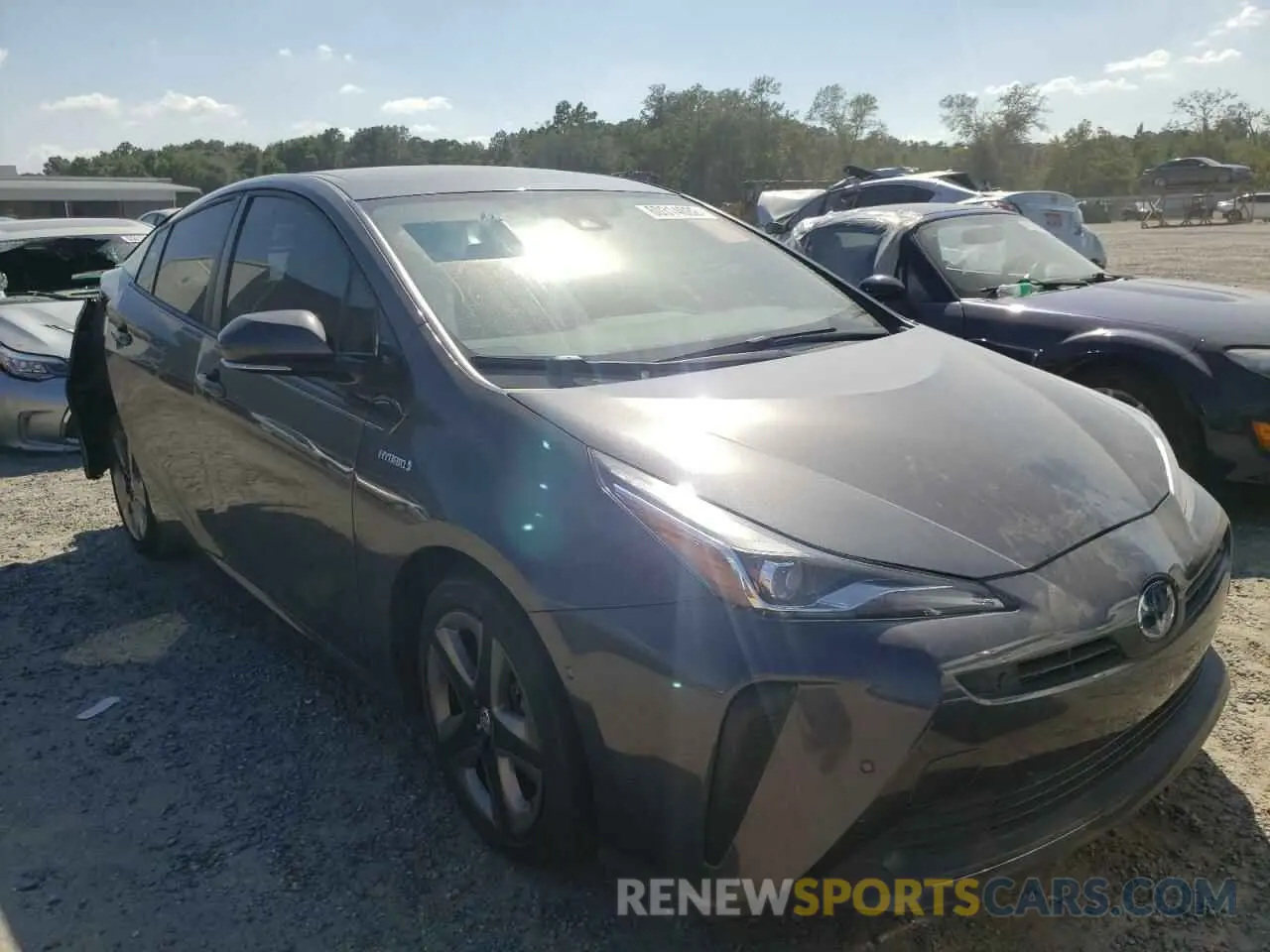 1 fotografías del automóvil dañado JTDKARFU8K3071727 TOYOTA PRIUS 2019