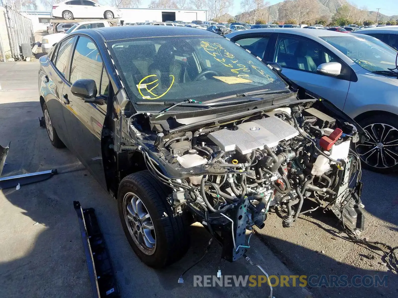 1 fotografías del automóvil dañado JTDKARFU8K3075471 TOYOTA PRIUS 2019