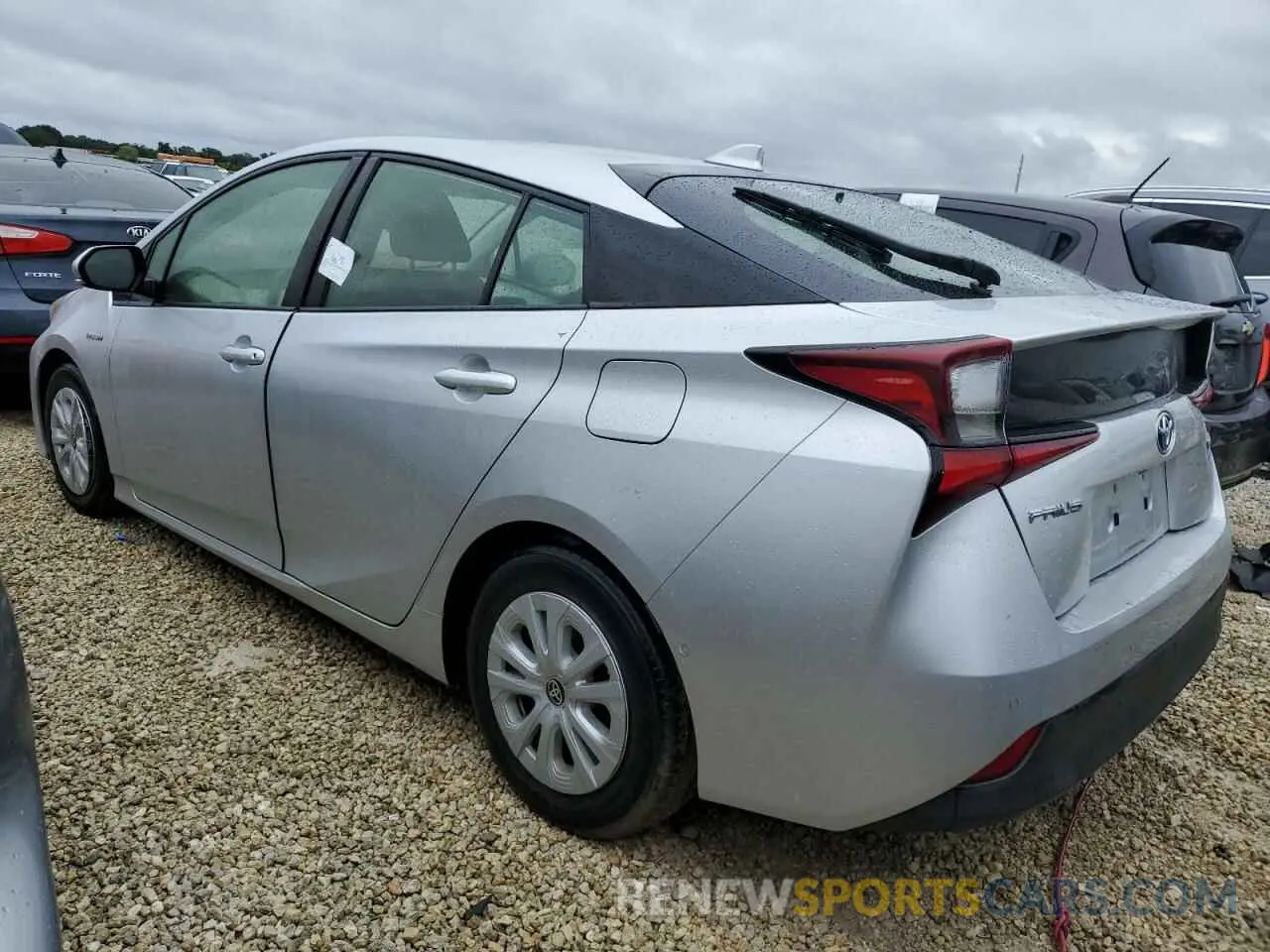 2 fotografías del automóvil dañado JTDKARFU8K3082713 TOYOTA PRIUS 2019