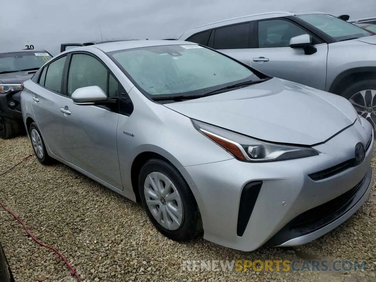 4 fotografías del automóvil dañado JTDKARFU8K3082713 TOYOTA PRIUS 2019