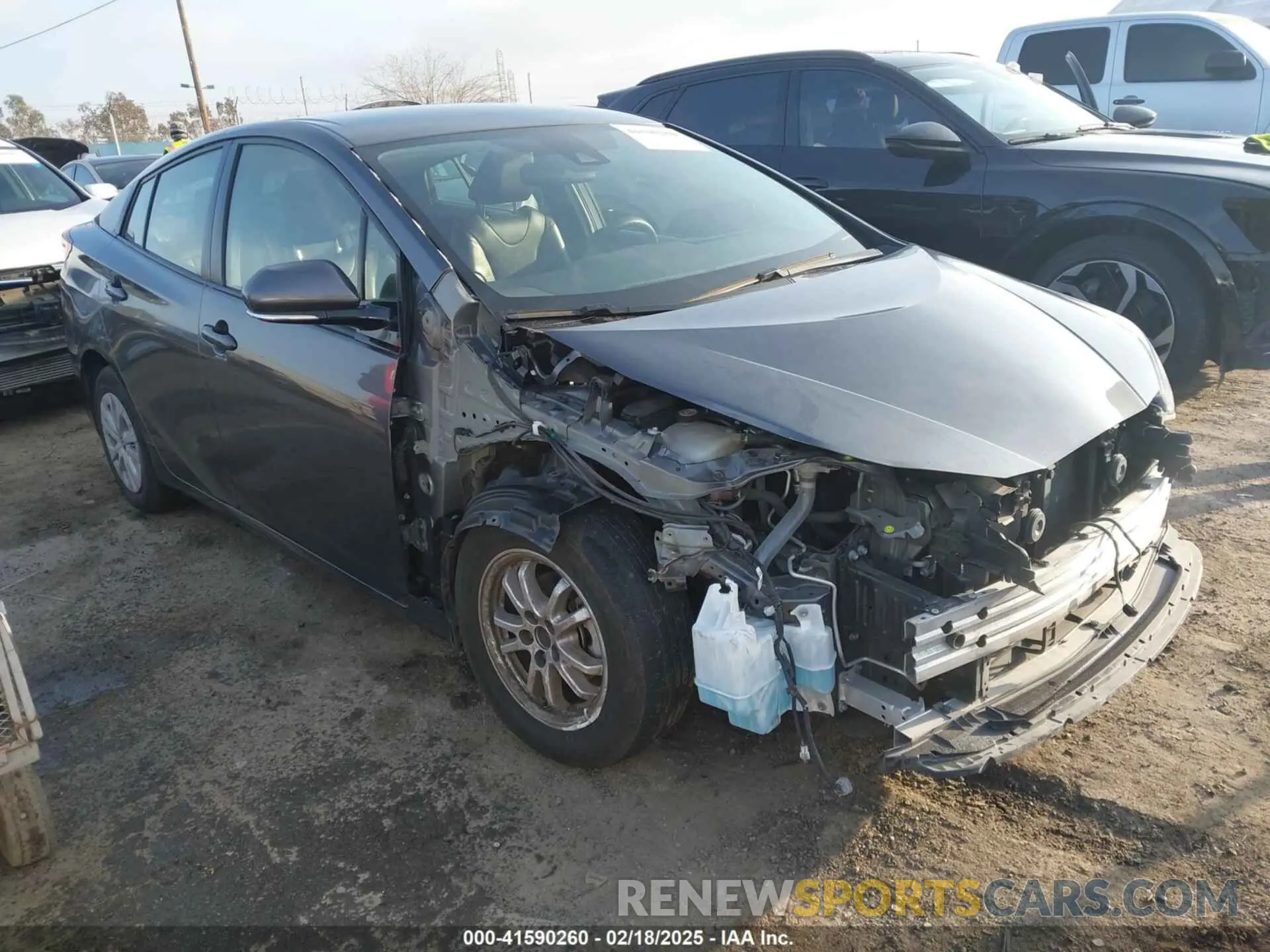 1 fotografías del automóvil dañado JTDKARFU8K3087751 TOYOTA PRIUS 2019