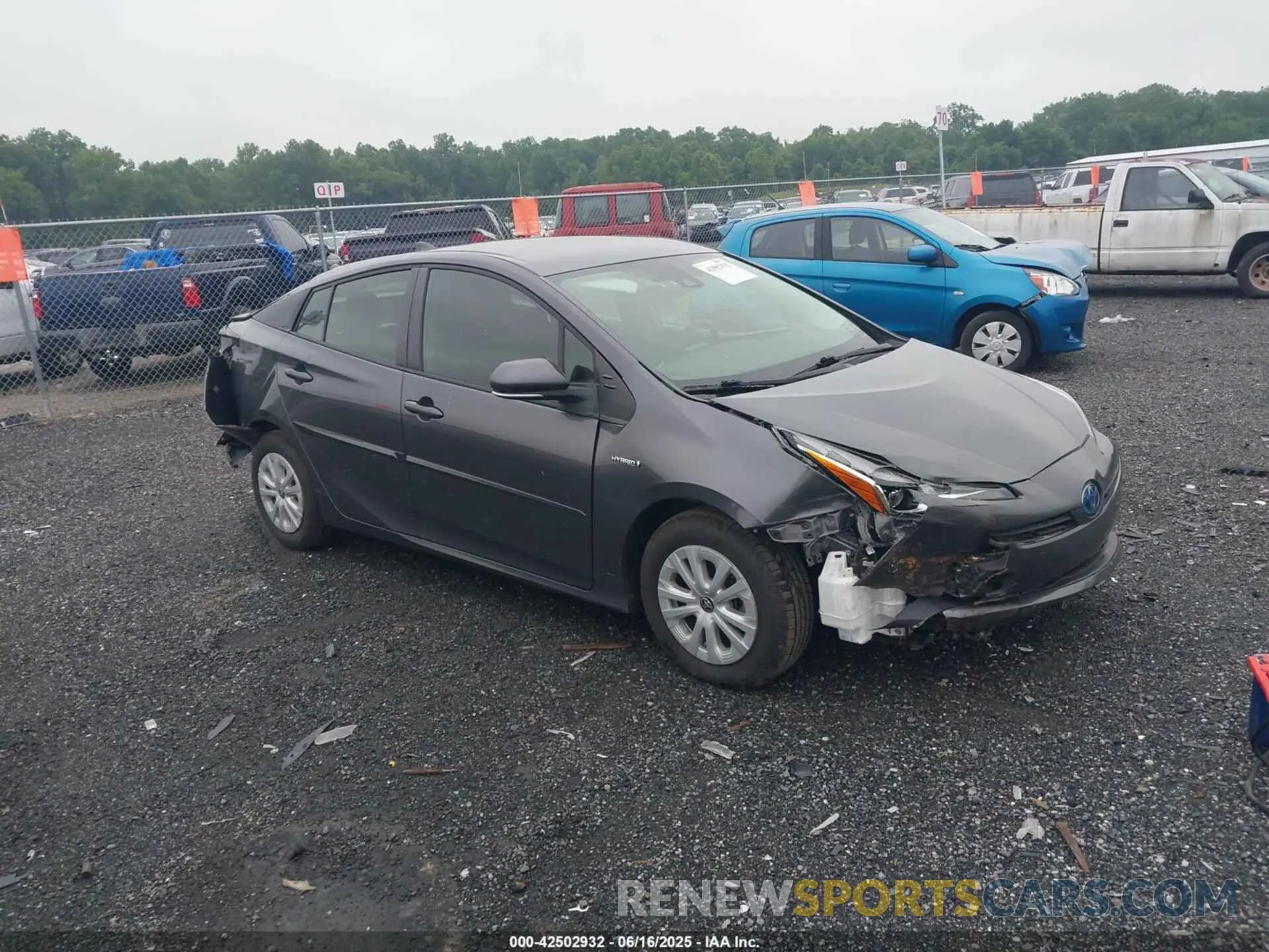 1 fotografías del automóvil dañado JTDKARFU8K3093579 TOYOTA PRIUS 2019