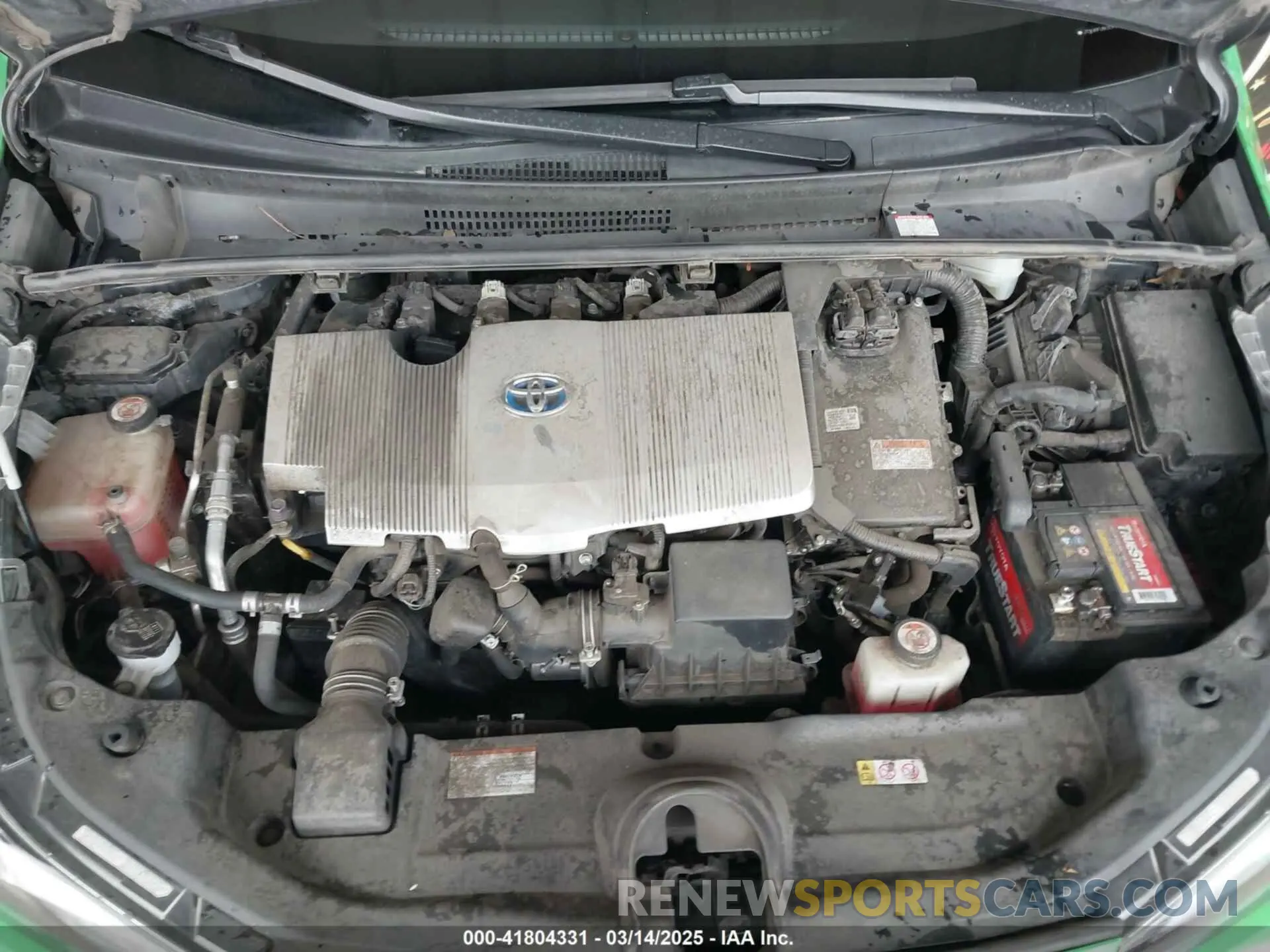 10 fotografías del automóvil dañado JTDKARFU8K3095428 TOYOTA PRIUS 2019