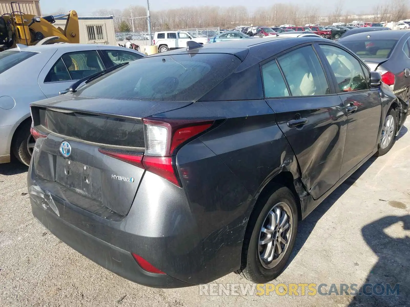 4 fotografías del automóvil dañado JTDKARFU8K3100885 TOYOTA PRIUS 2019