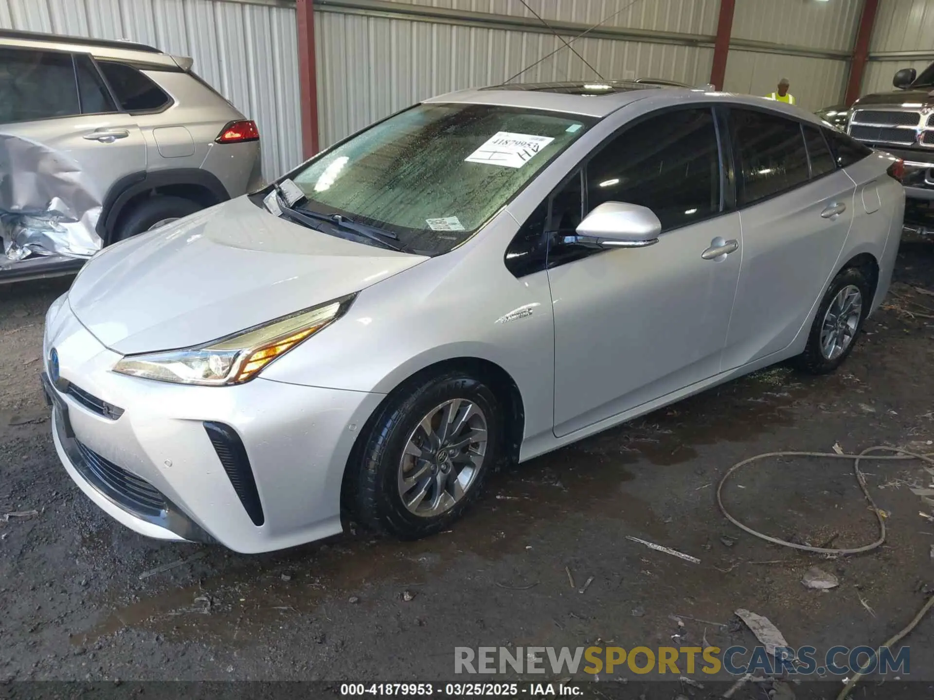 2 fotografías del automóvil dañado JTDKARFU8K3101776 TOYOTA PRIUS 2019