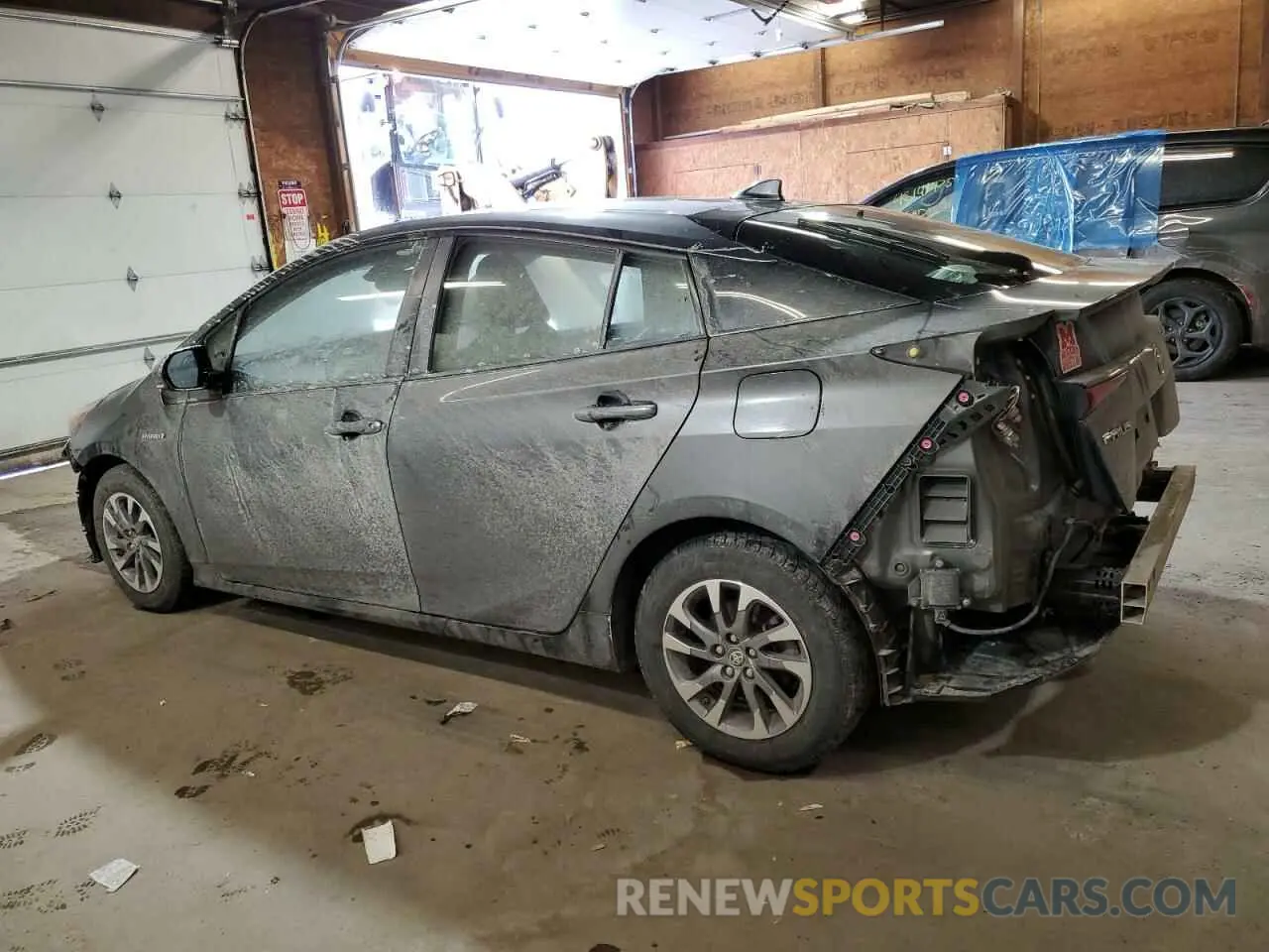 2 fotografías del automóvil dañado JTDKARFU9K3071705 TOYOTA PRIUS 2019