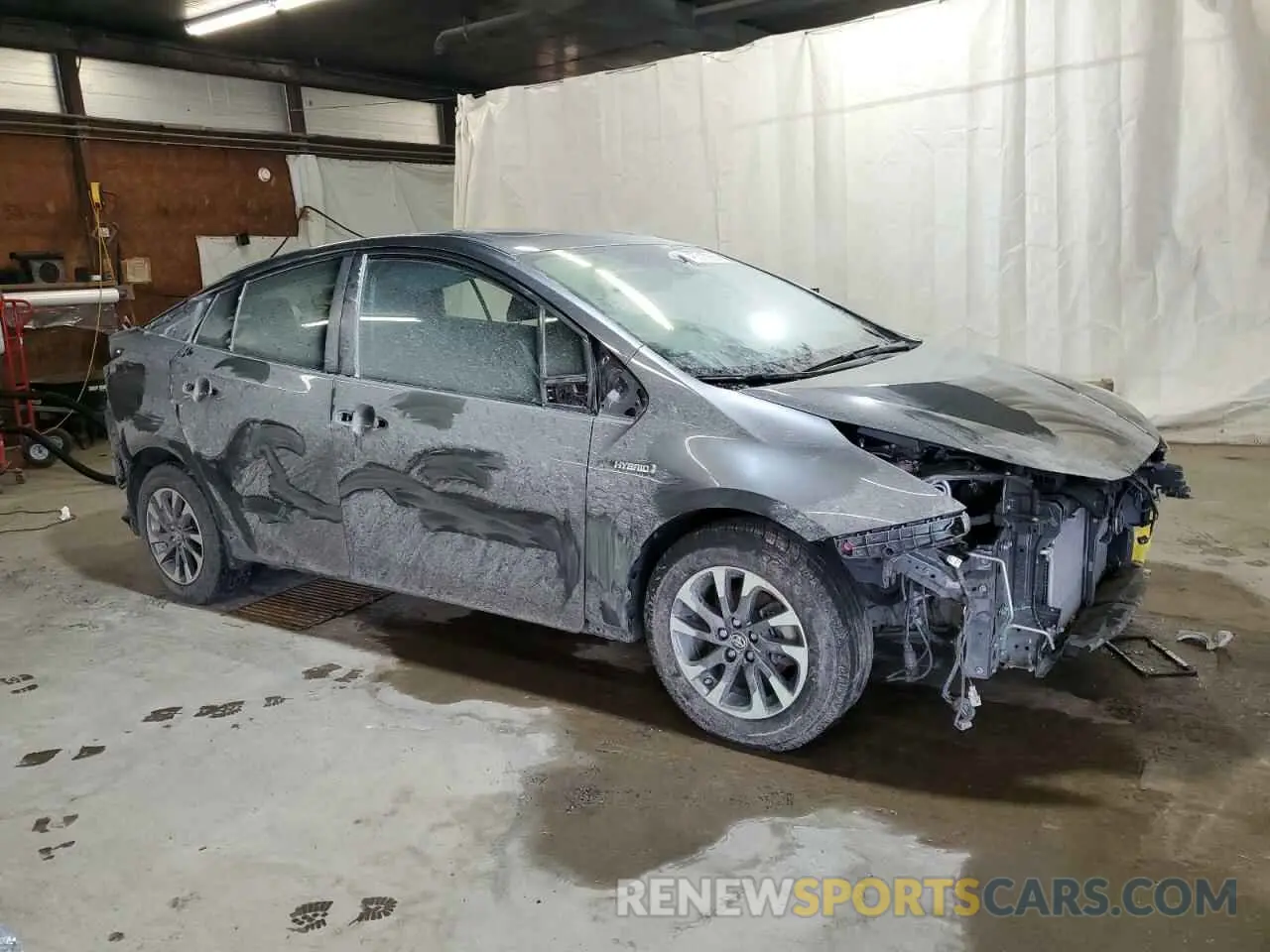 4 fotografías del automóvil dañado JTDKARFU9K3071705 TOYOTA PRIUS 2019