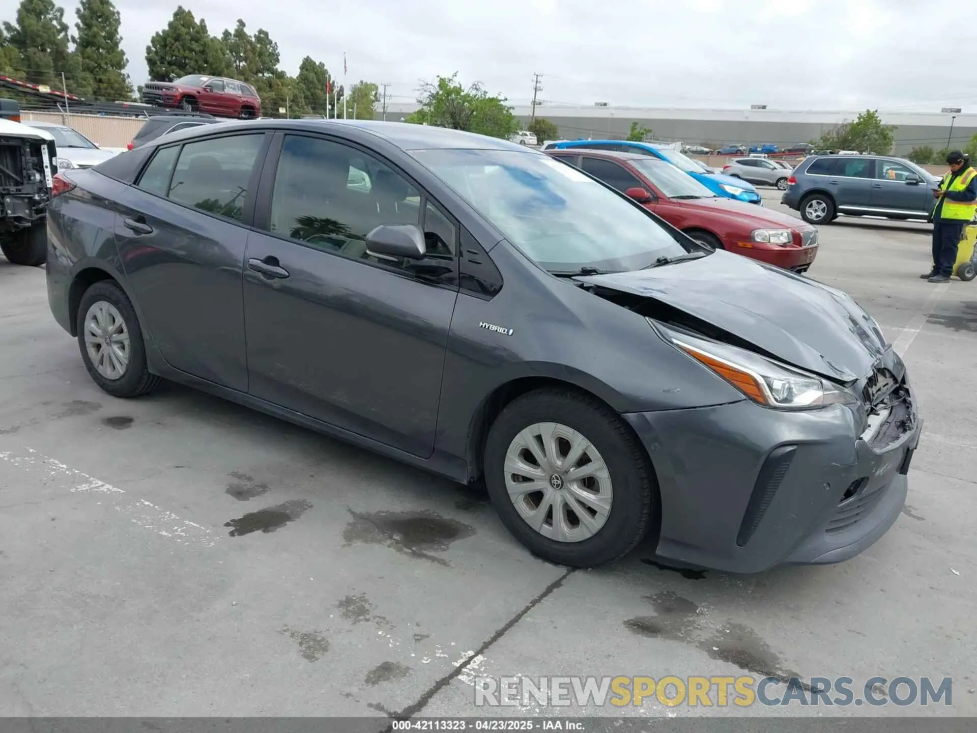 1 fotografías del automóvil dañado JTDKARFU9K3075219 TOYOTA PRIUS 2019