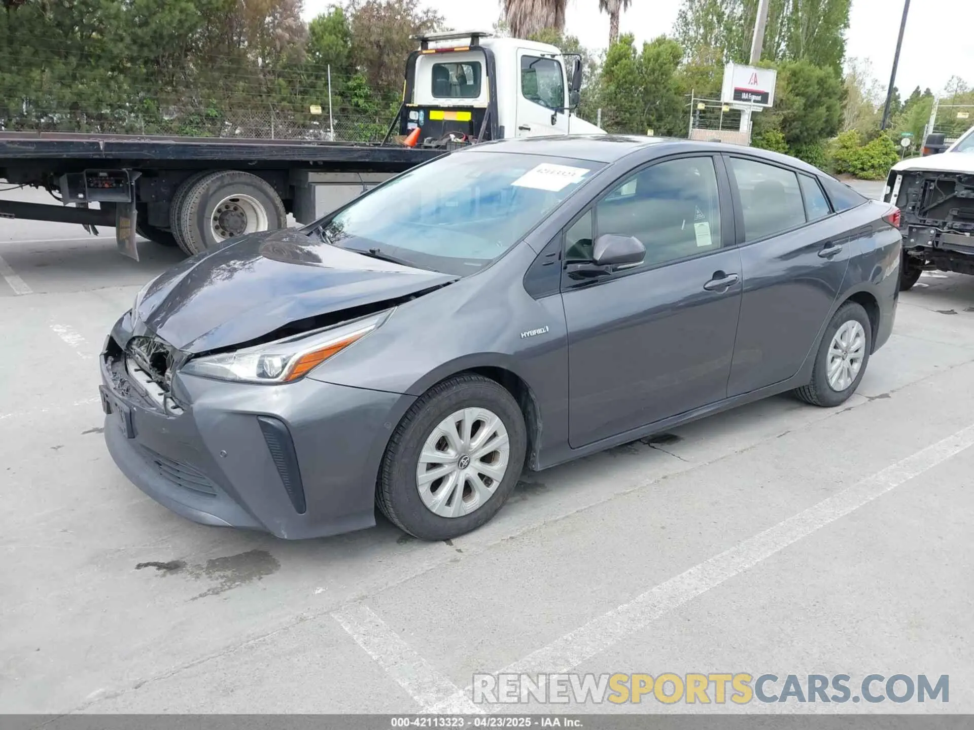 2 fotografías del automóvil dañado JTDKARFU9K3075219 TOYOTA PRIUS 2019
