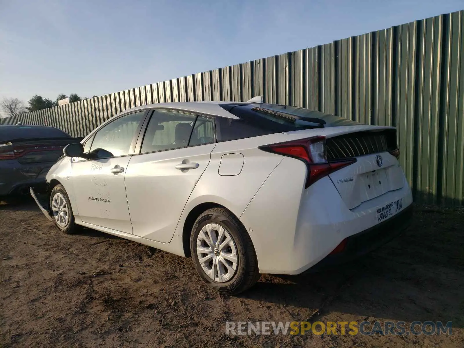 3 fotografías del automóvil dañado JTDKARFU9K3076824 TOYOTA PRIUS 2019