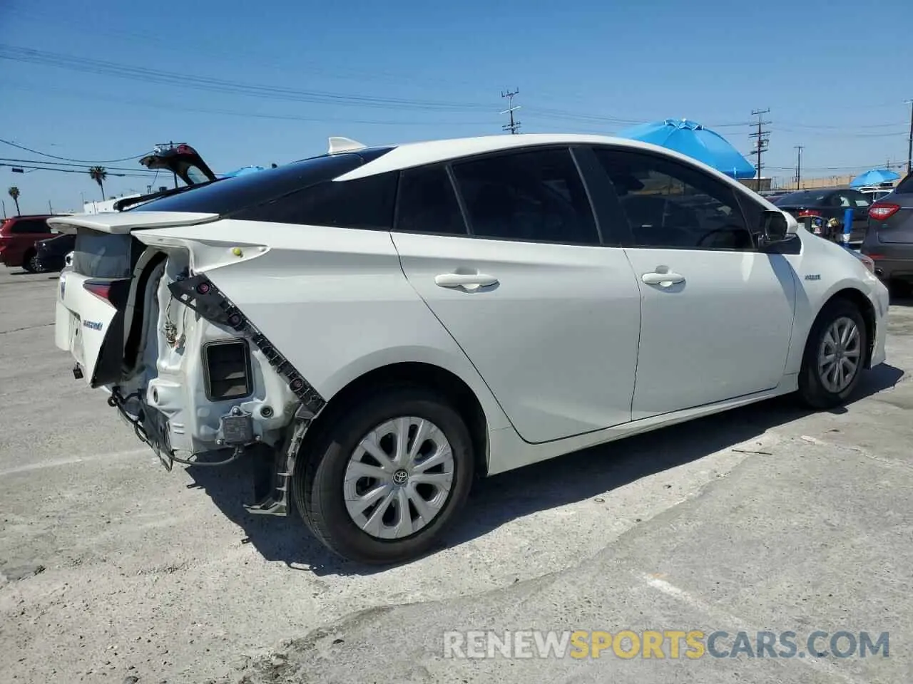 3 fotografías del automóvil dañado JTDKARFU9K3084258 TOYOTA PRIUS 2019