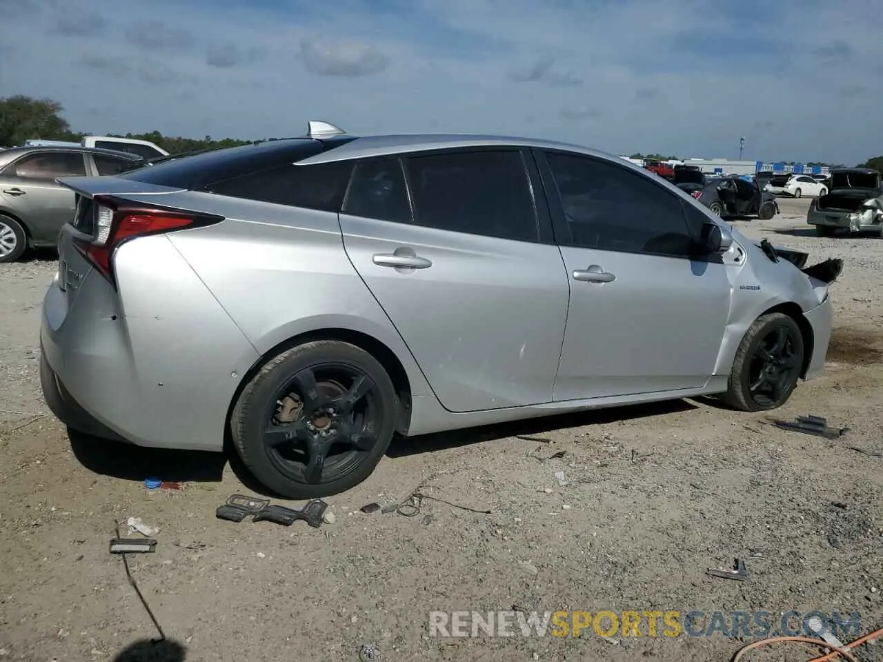 3 fotografías del automóvil dañado JTDKARFU9K3092229 TOYOTA PRIUS 2019