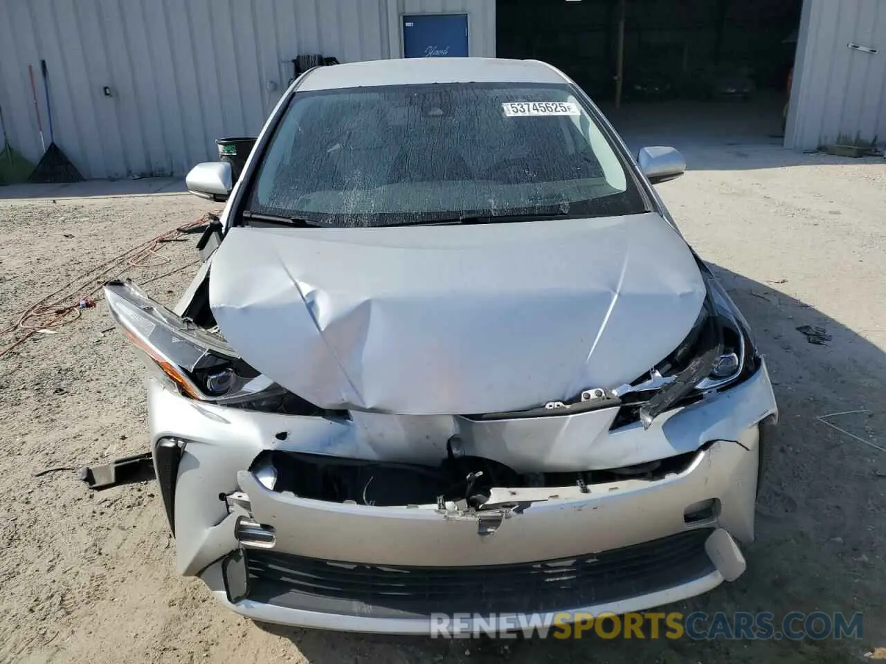 5 fotografías del automóvil dañado JTDKARFU9K3092229 TOYOTA PRIUS 2019
