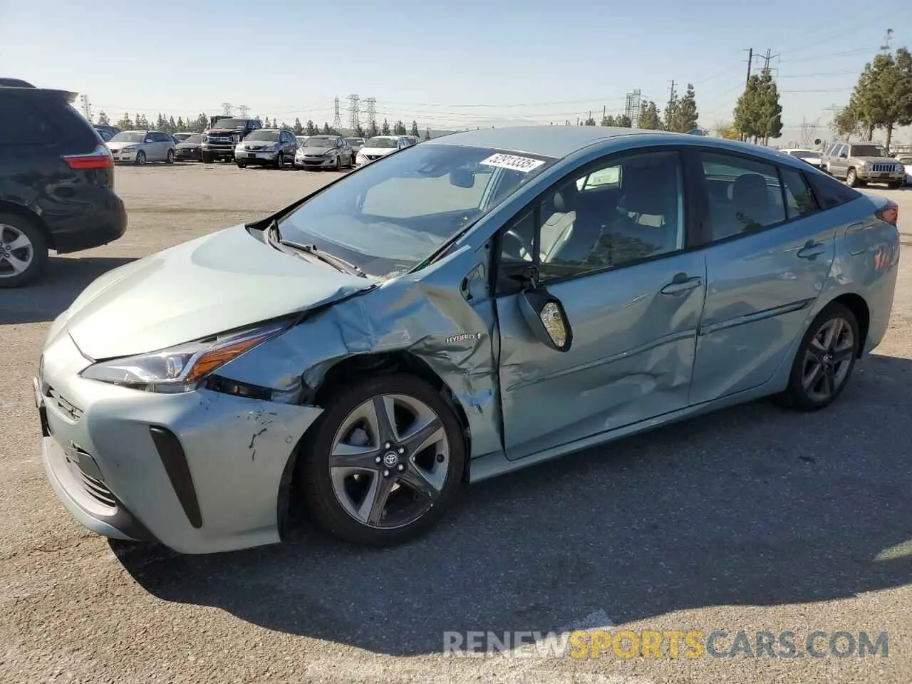 1 fotografías del automóvil dañado JTDKARFU9K3099164 TOYOTA PRIUS 2019