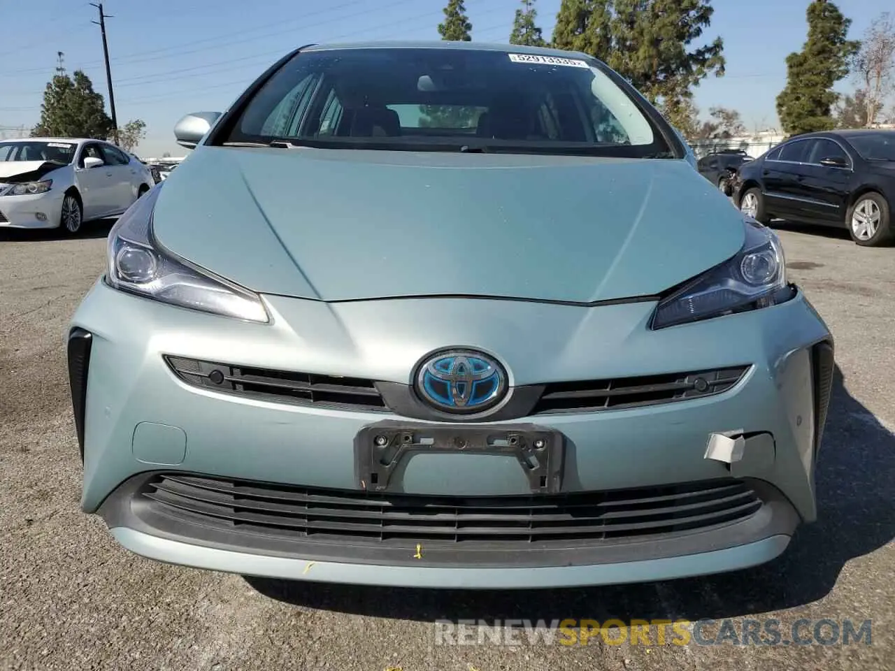 5 fotografías del automóvil dañado JTDKARFU9K3099164 TOYOTA PRIUS 2019