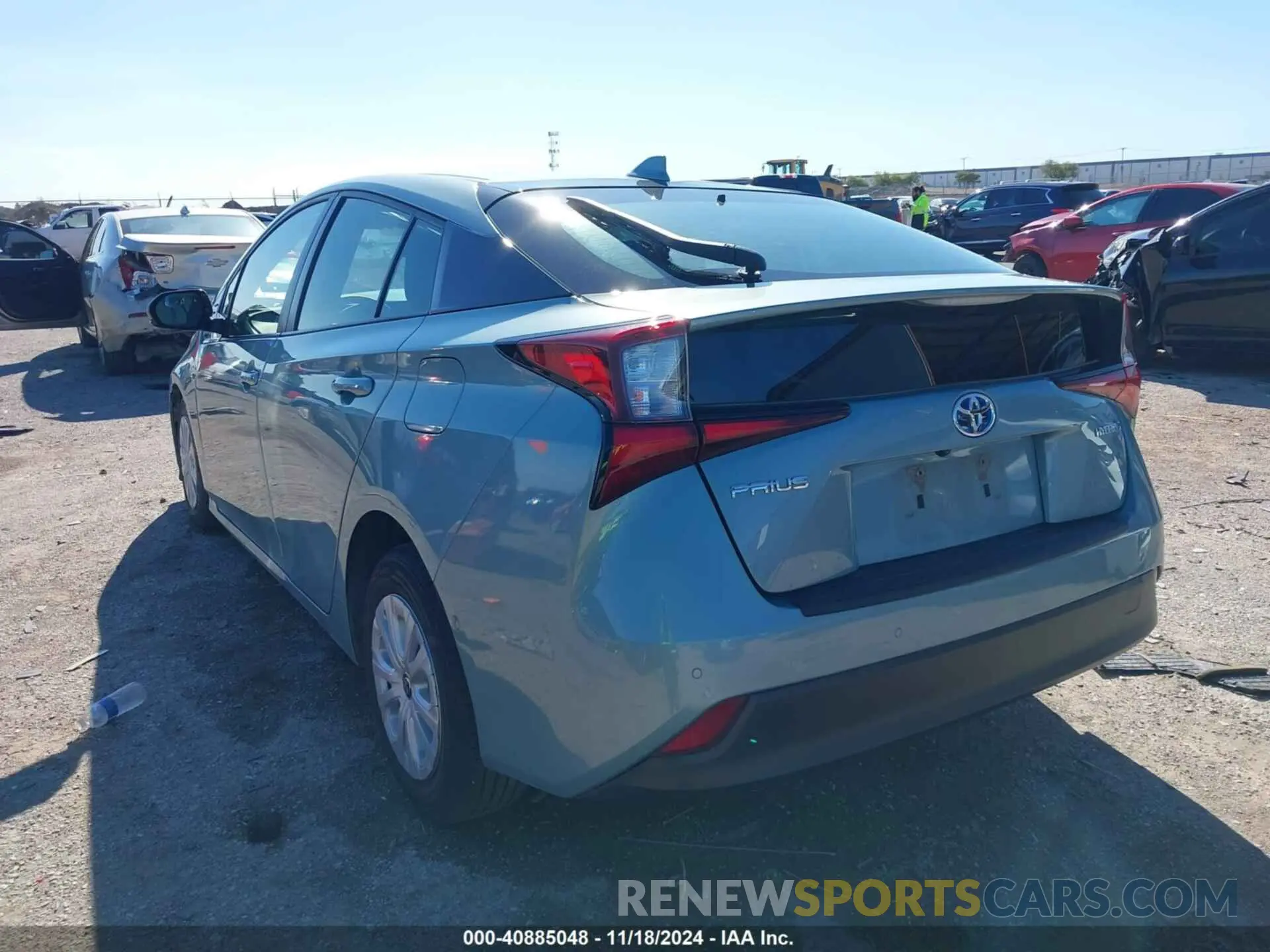 3 fotografías del automóvil dañado JTDKARFUXK3094152 TOYOTA PRIUS 2019