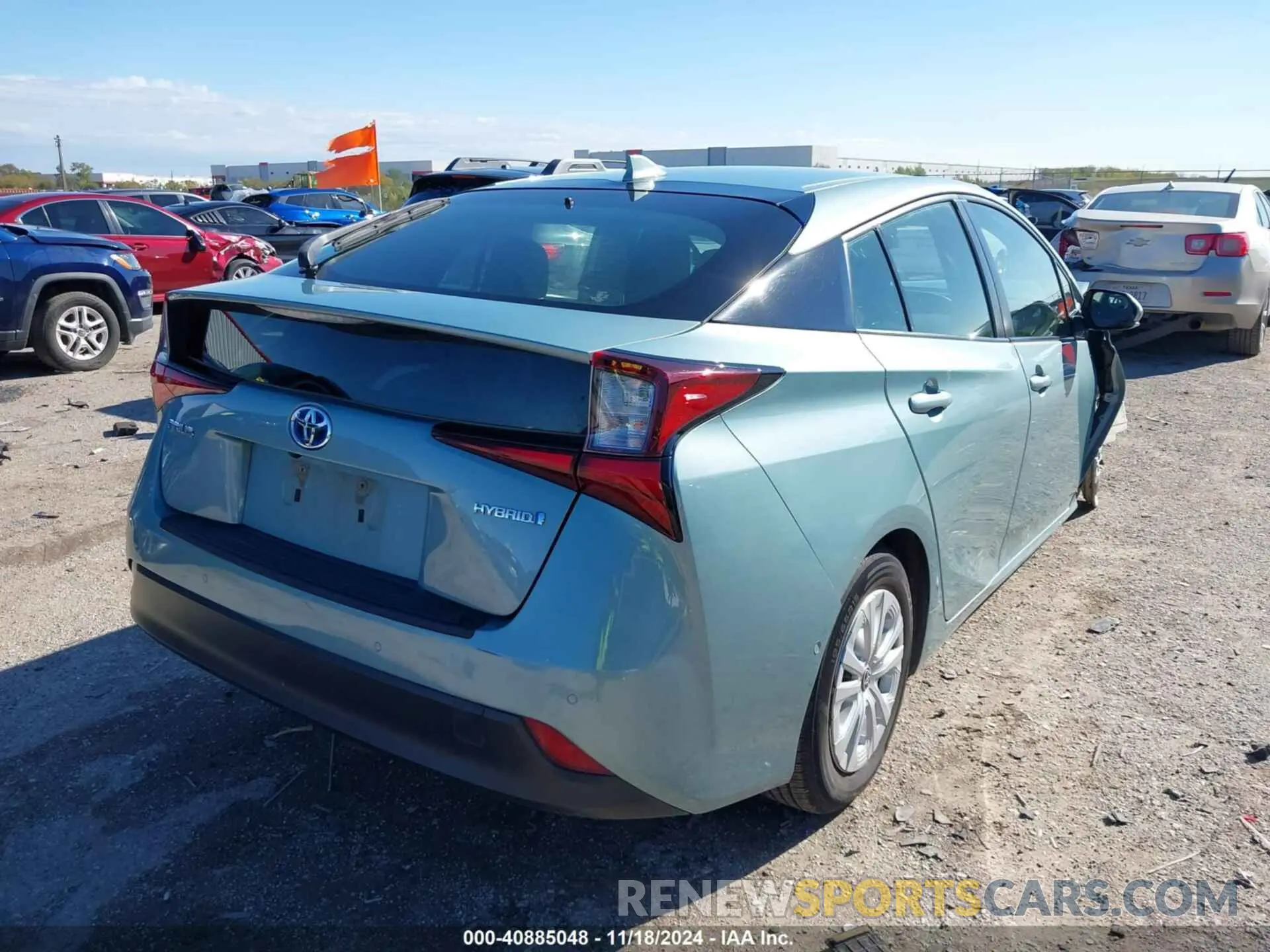 4 fotografías del automóvil dañado JTDKARFUXK3094152 TOYOTA PRIUS 2019