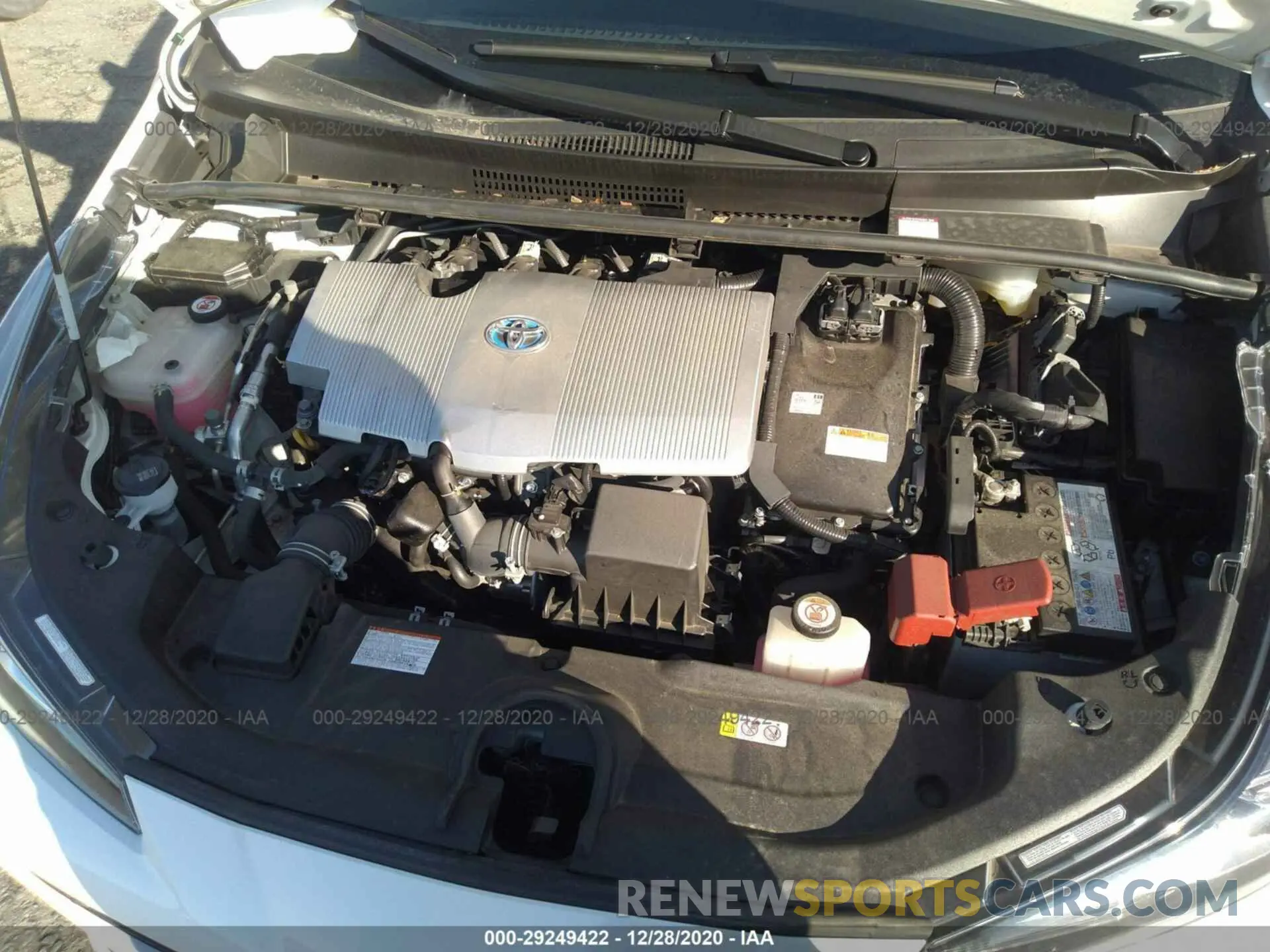 10 fotografías del automóvil dañado JTDKARFUXK3097200 TOYOTA PRIUS 2019