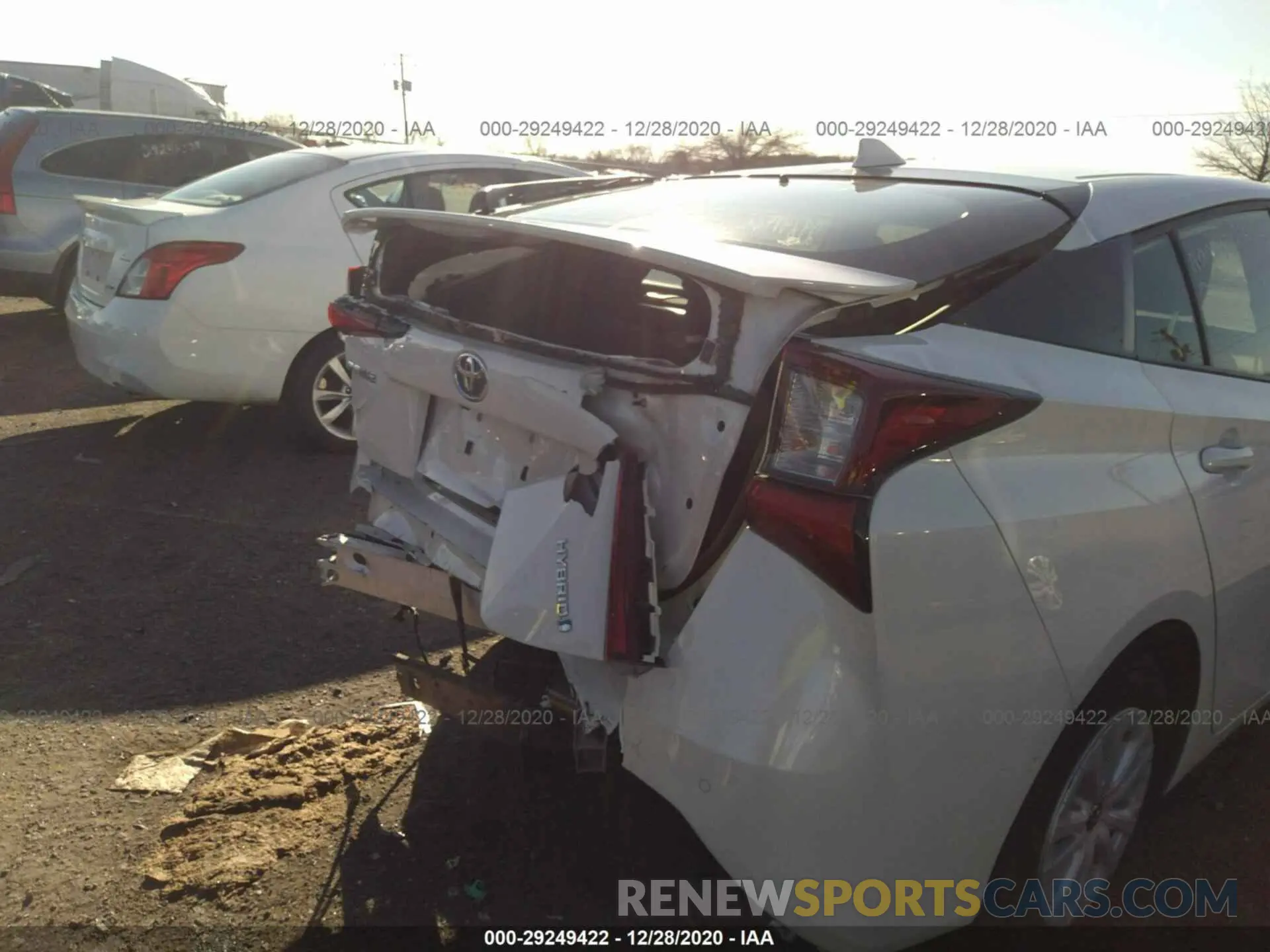 6 fotografías del automóvil dañado JTDKARFUXK3097200 TOYOTA PRIUS 2019