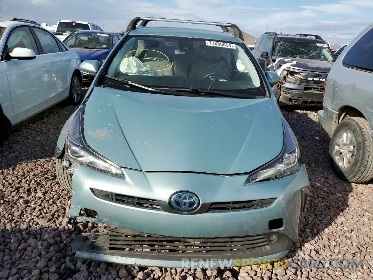 5 fotografías del automóvil dañado JTDL9RFU0K3011518 TOYOTA PRIUS 2019